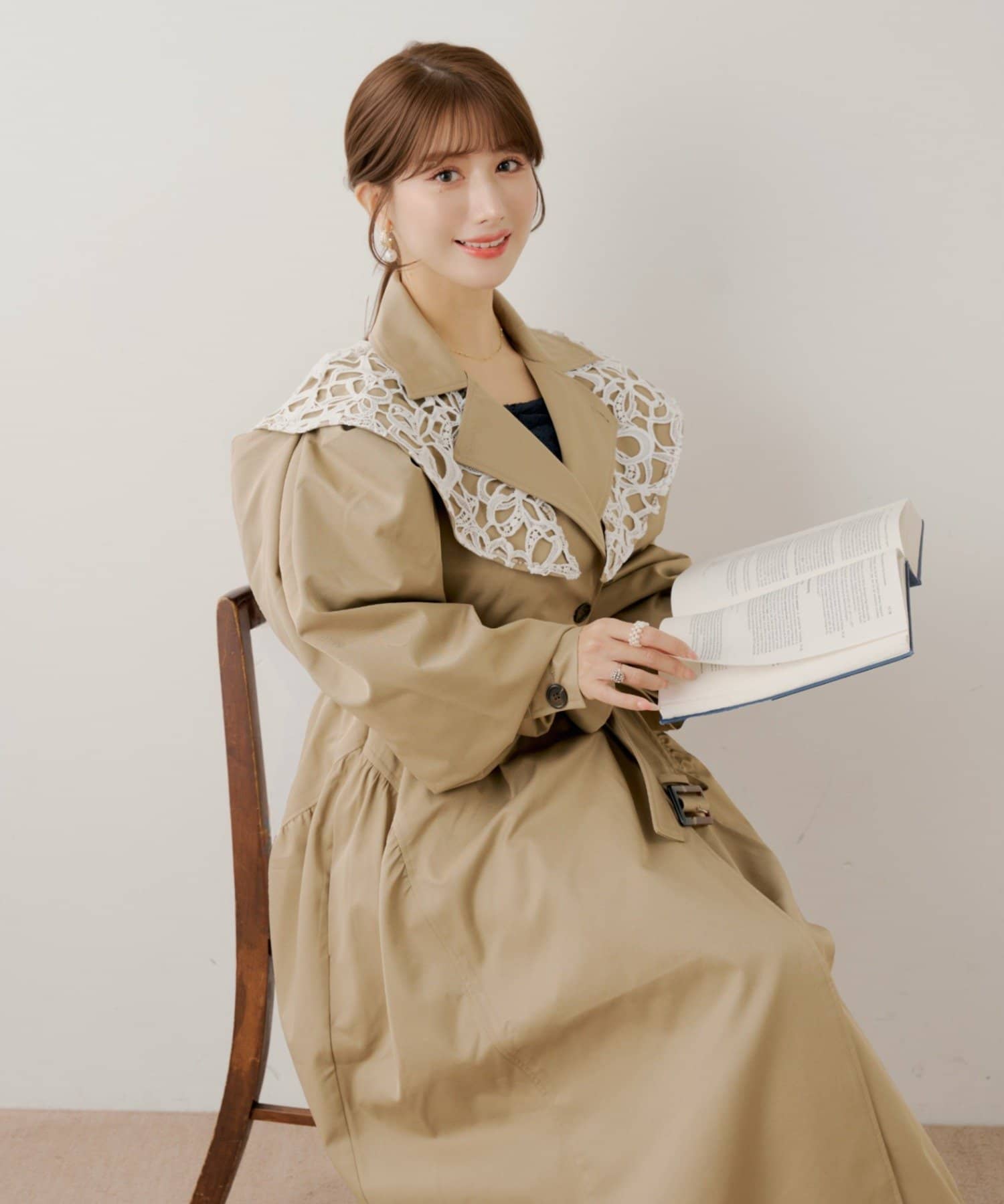 Chico(チコ) 【アリシアコラボ / SALON by Chico】2wayBIGカラーパワショルトレンチコート