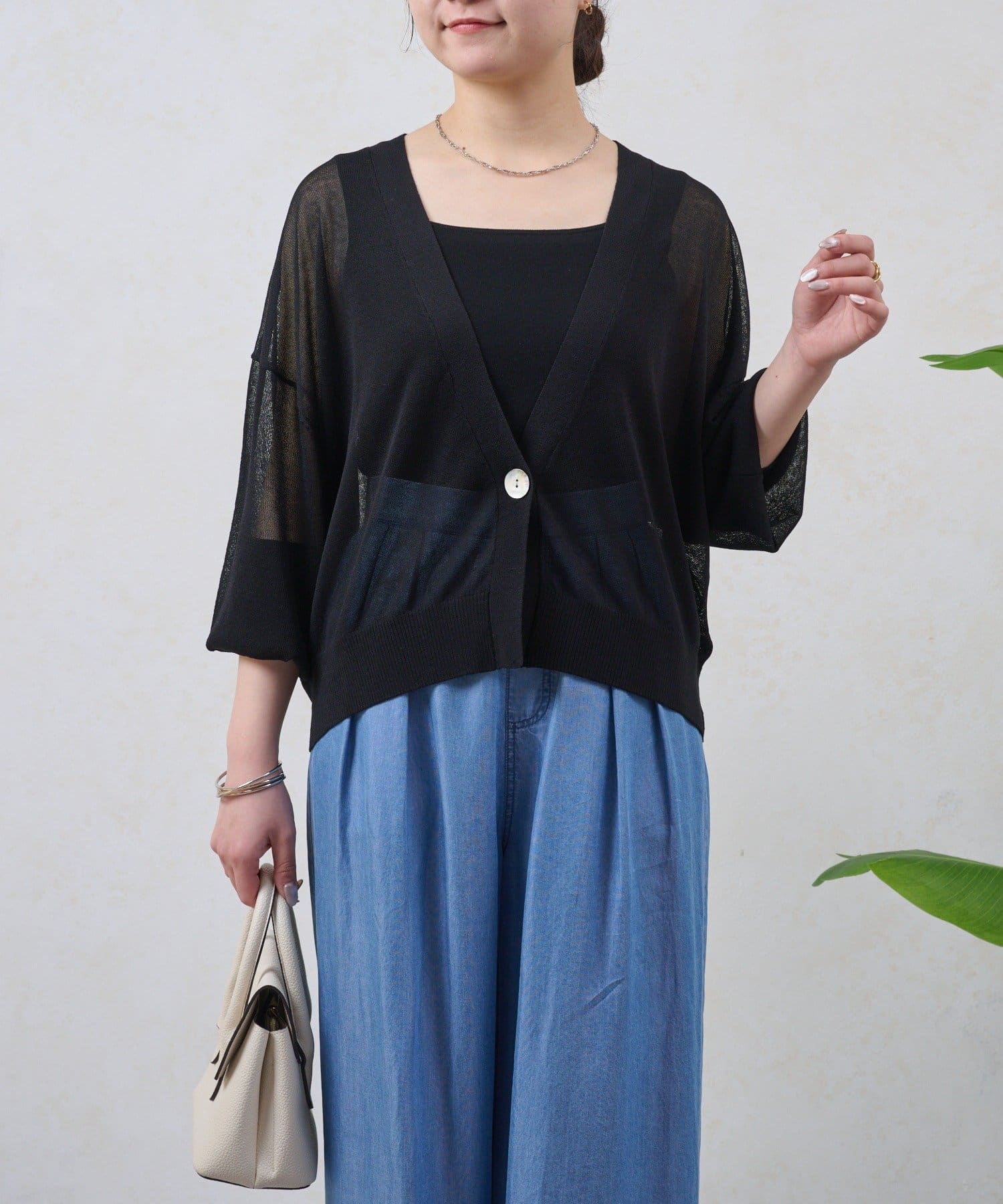 Jena　espace merveilleux(ジェナ　エスパスメルヴェイユ) ワンボタンドルマンカーディガン