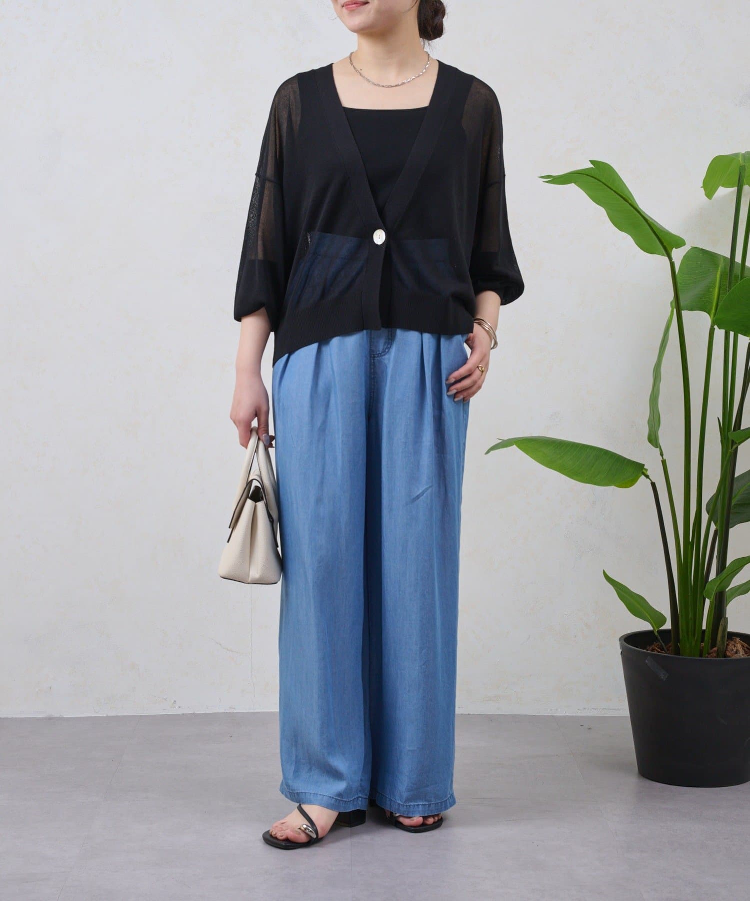 Jena　espace merveilleux(ジェナ　エスパスメルヴェイユ) ワンボタンドルマンカーディガン