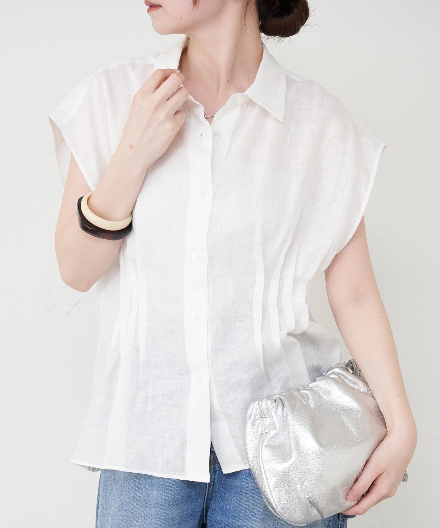 russet(ラシット) リネンタックドウエストシャツ