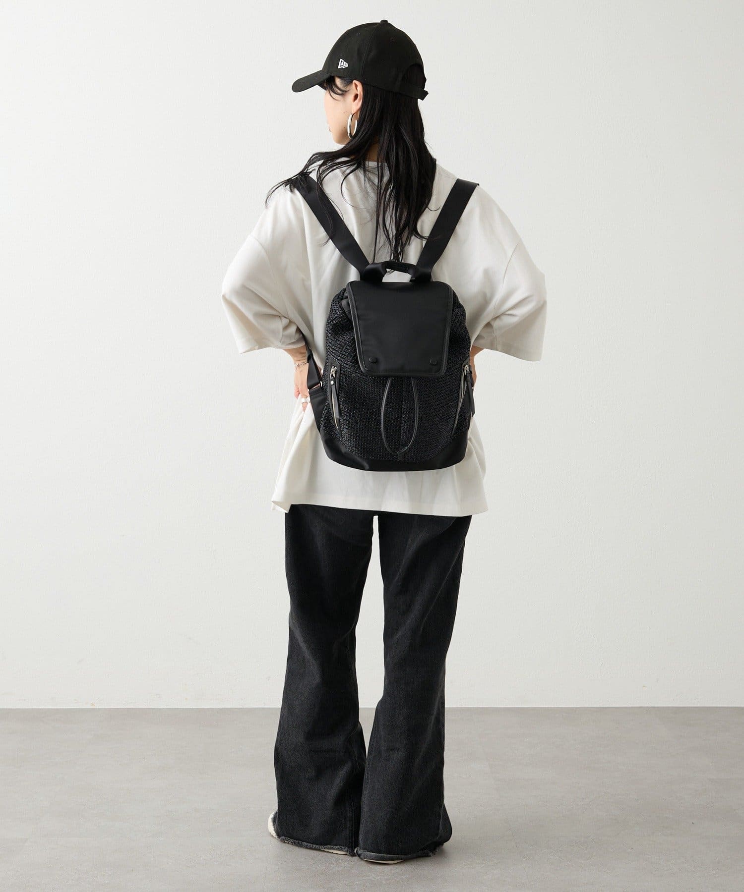 russet(ラシット) ナイロンラフィア×クラウズナイロンコンビリュックサック