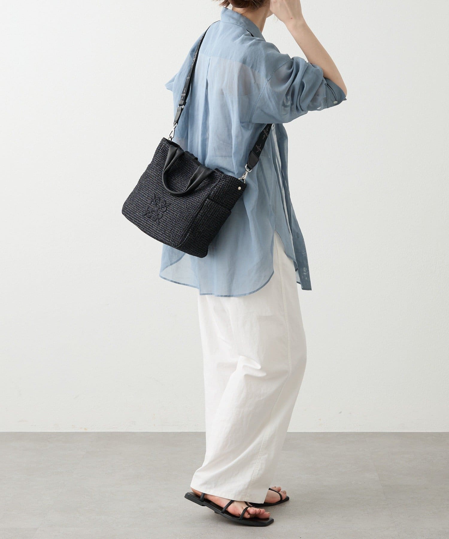 russet(ラシット) ナイロンラフィアユーティリティ2WAYトートバッグ