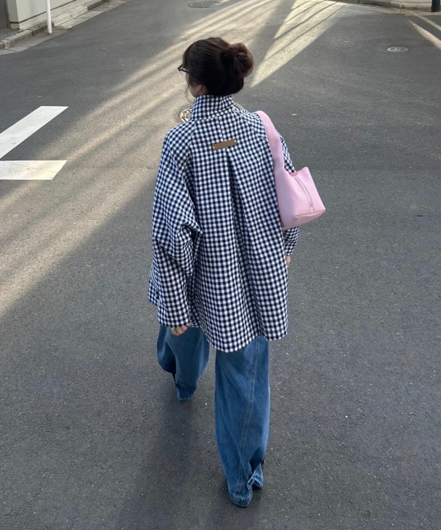 mystic(ミスティック) スタンドカラーミドルトレンチ