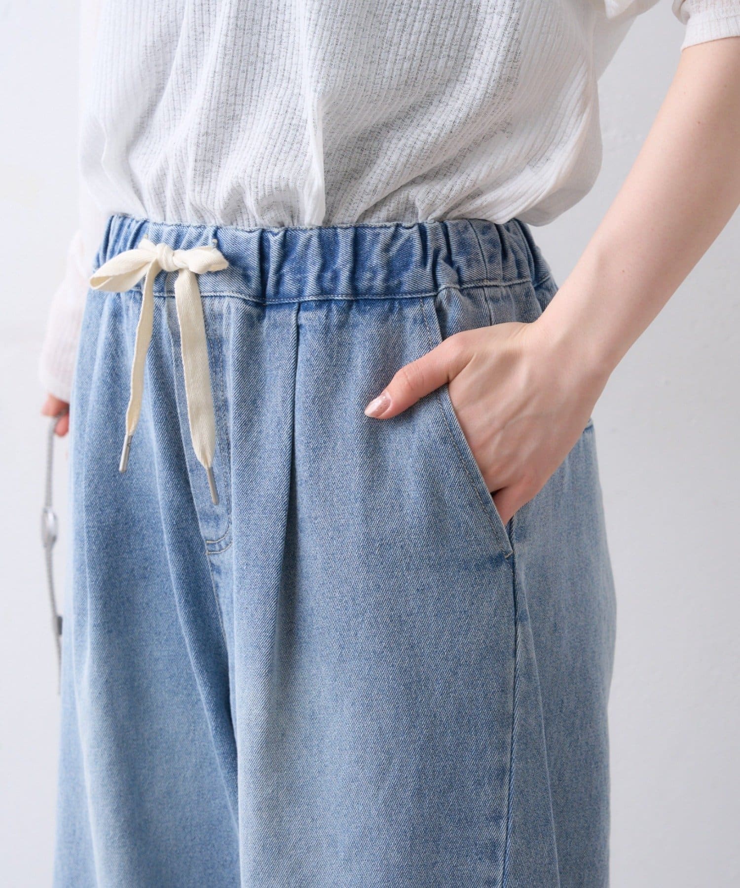 CIAOPANIC TYPY(チャオパニックティピー) 【3サイズ展開】デニムバレルイージーパンツ