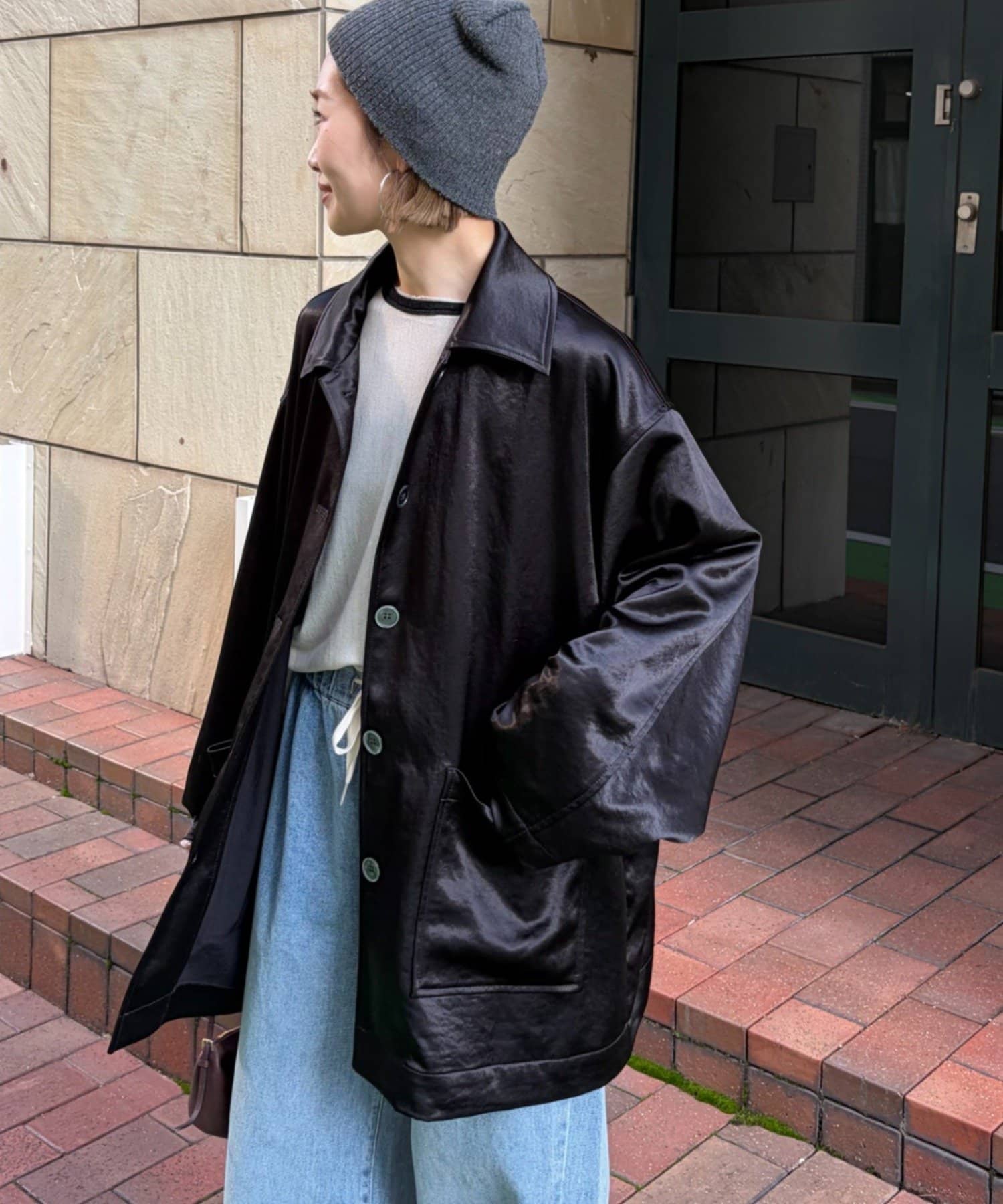 CIAOPANIC TYPY(チャオパニックティピー) 【PON企画】サテンBIGシャツジャケット/PALCLOSET限定