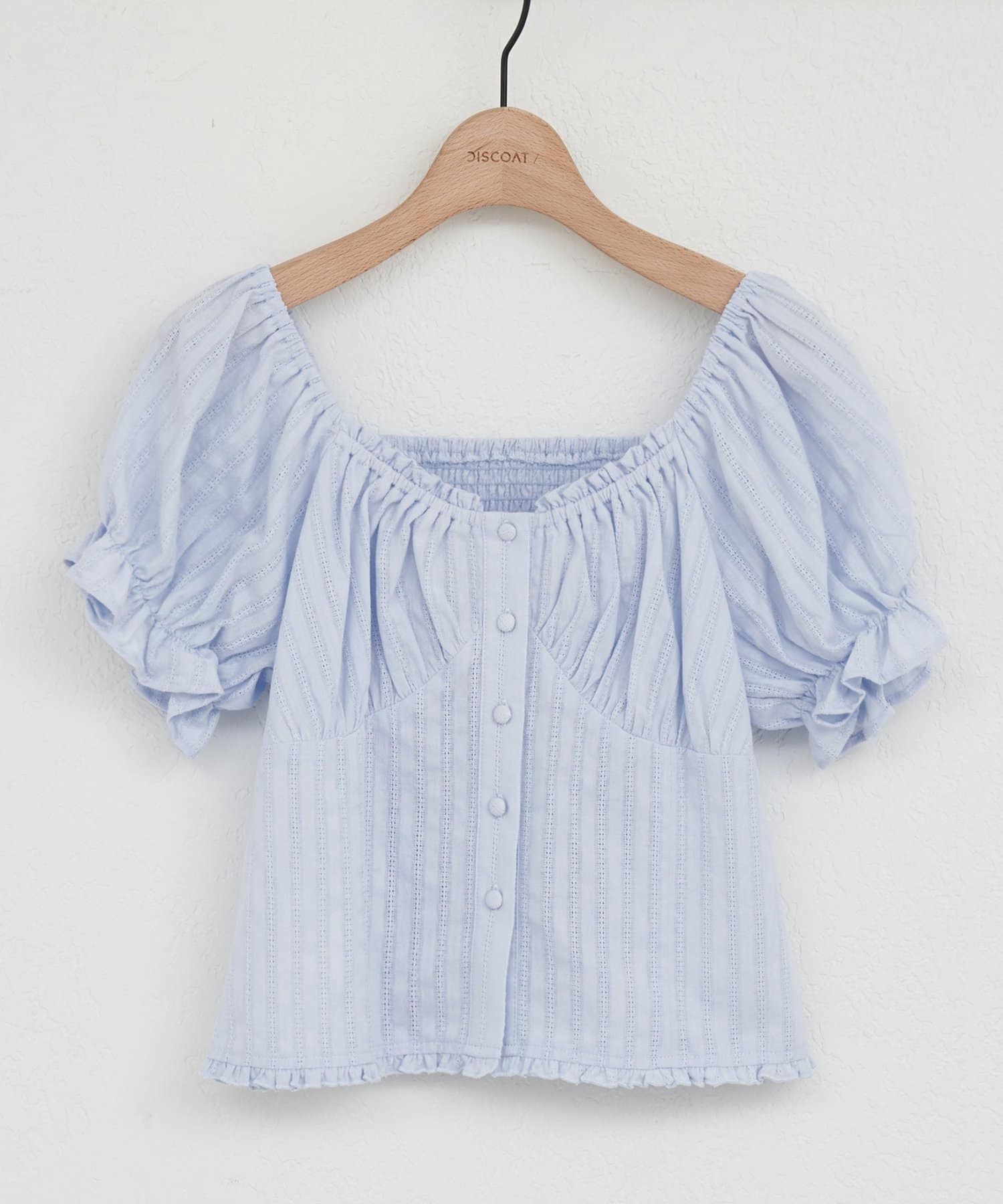 DISCOAT(ディスコート) 【umm.】フリル半袖ブラウス