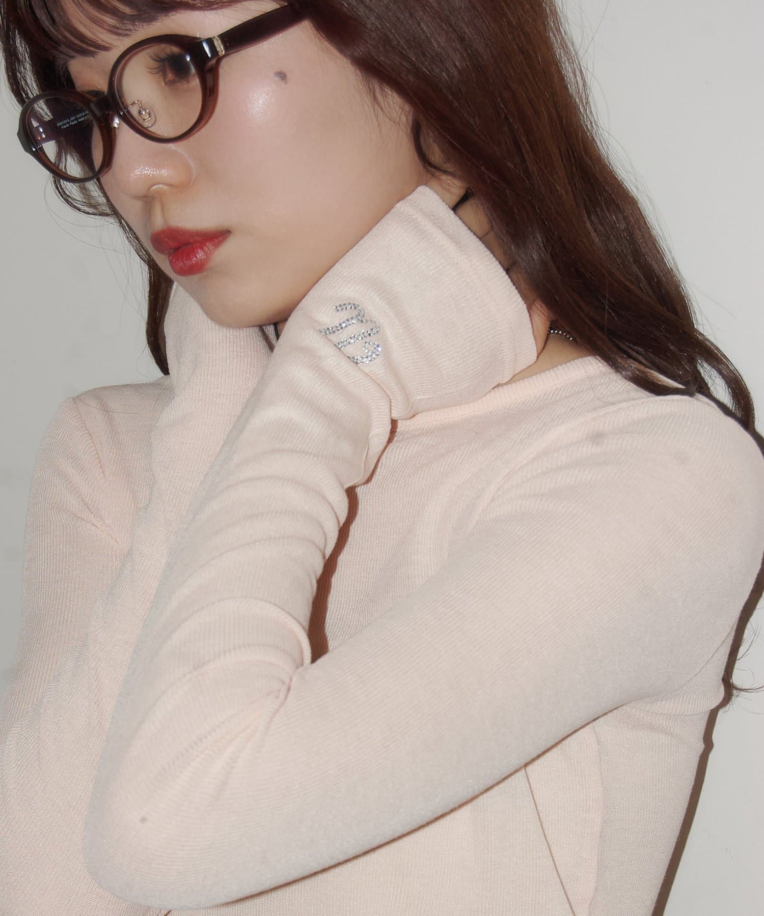 DISCOAT(ディスコート) 【umm.】ビジューリブシアーT