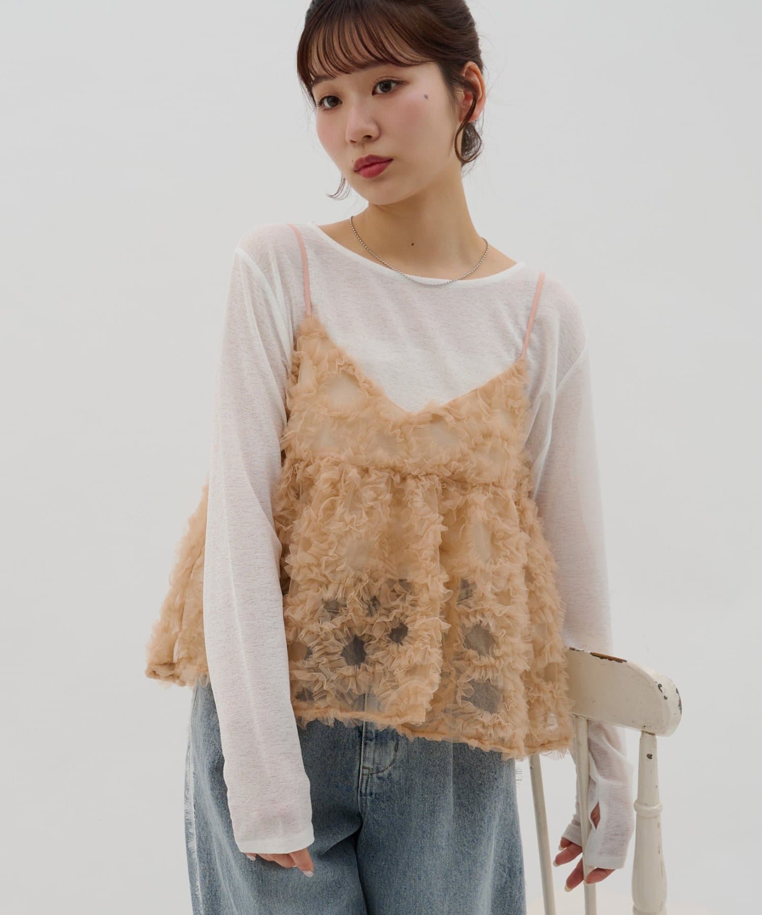 DISCOAT(ディスコート) 【umm.】立体レースキャミ