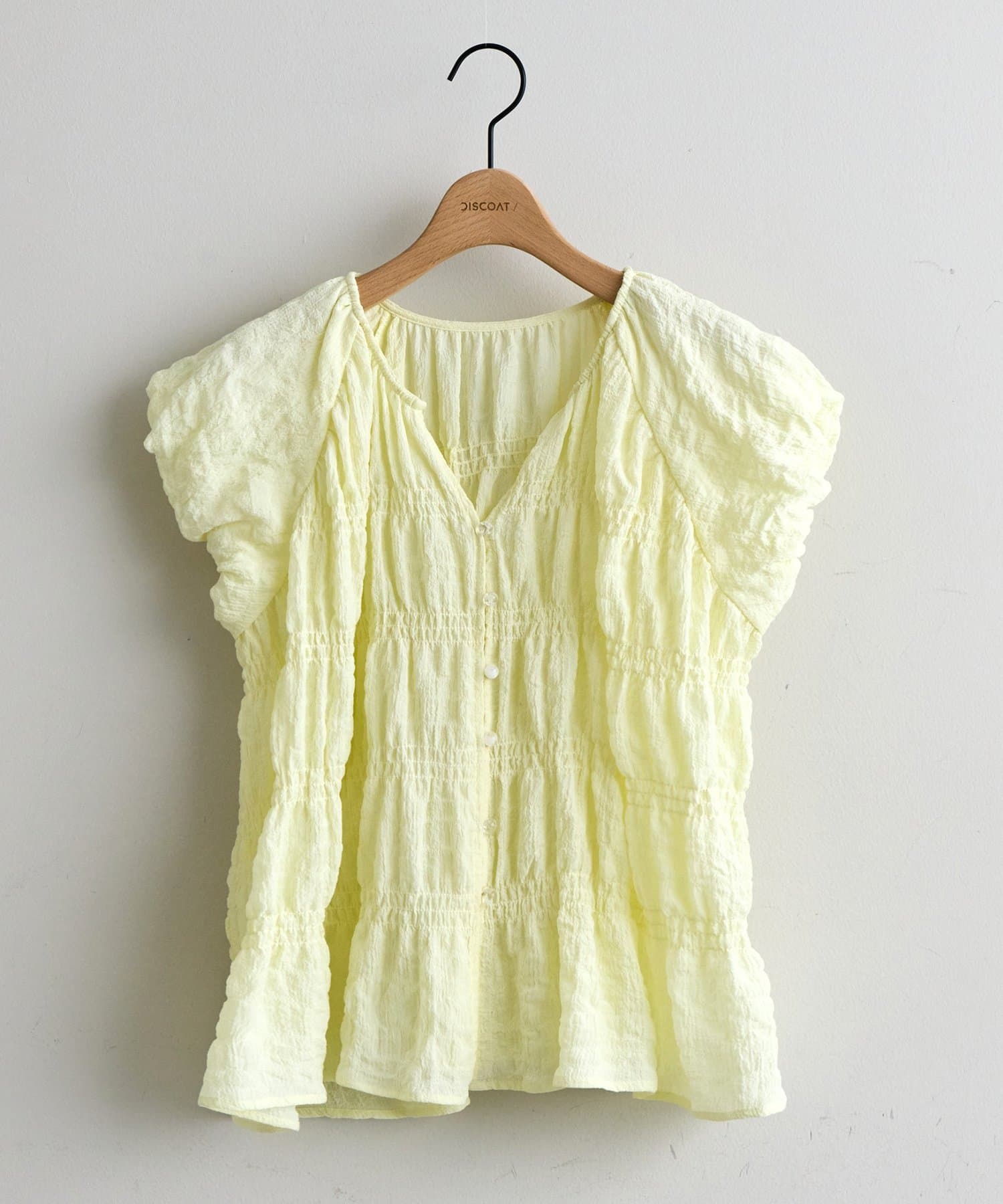 DISCOAT(ディスコート) 【umm.】バルーンジャガードブラウス