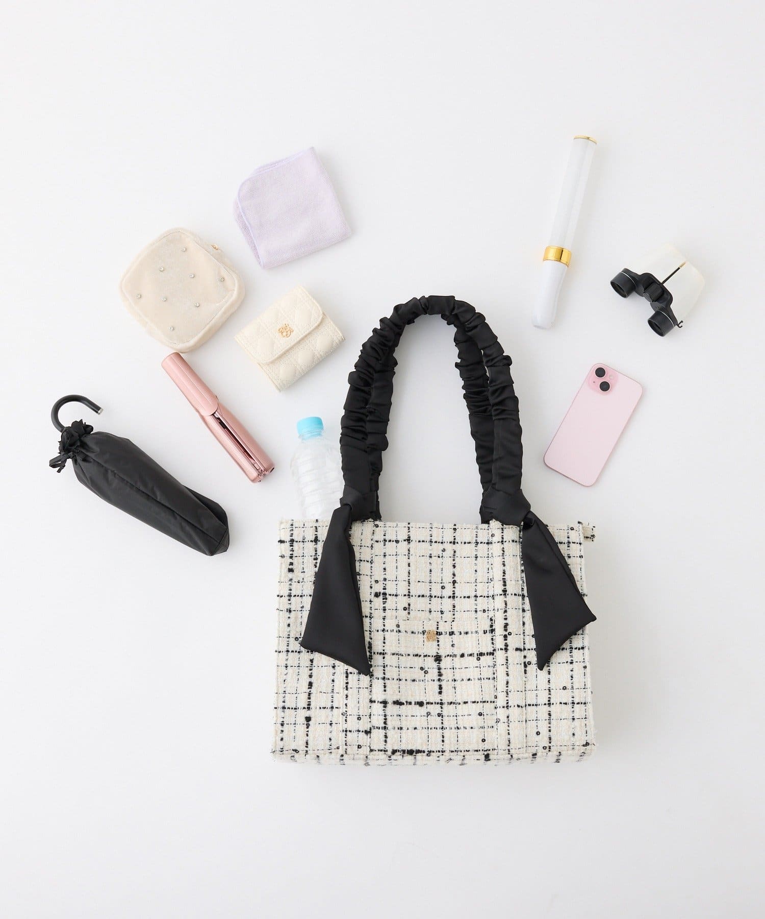 one after another NICE CLAUP(ワンアフターアナザー ナイスクラップ) キャリーオン可能/ギャザーハンドルトートバッグ/A4対応