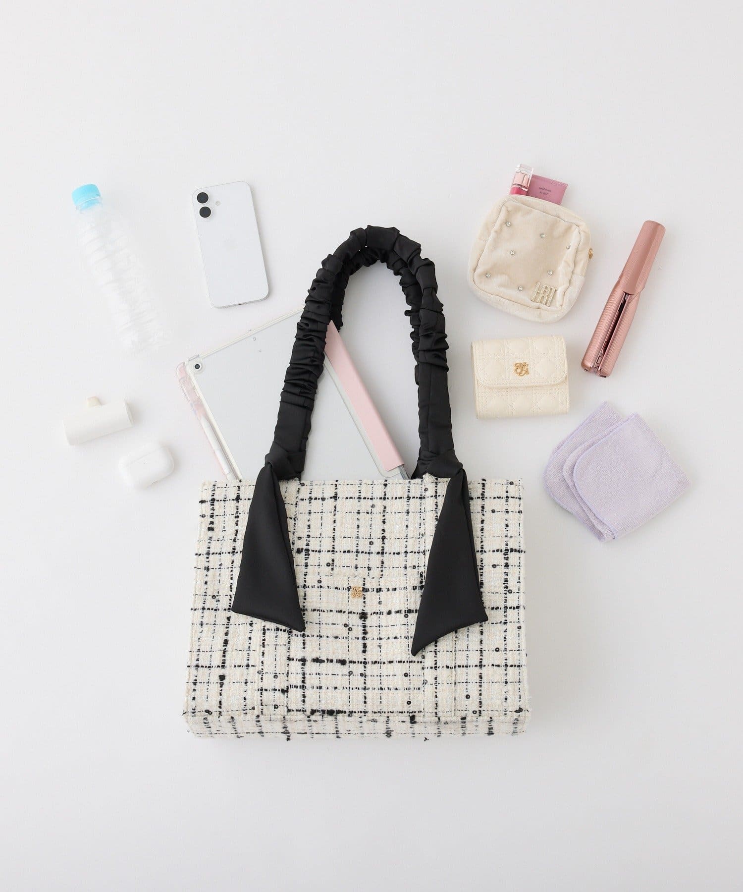 one after another NICE CLAUP(ワンアフターアナザー ナイスクラップ) キャリーオン可能/ギャザーハンドルトートバッグ/A4対応