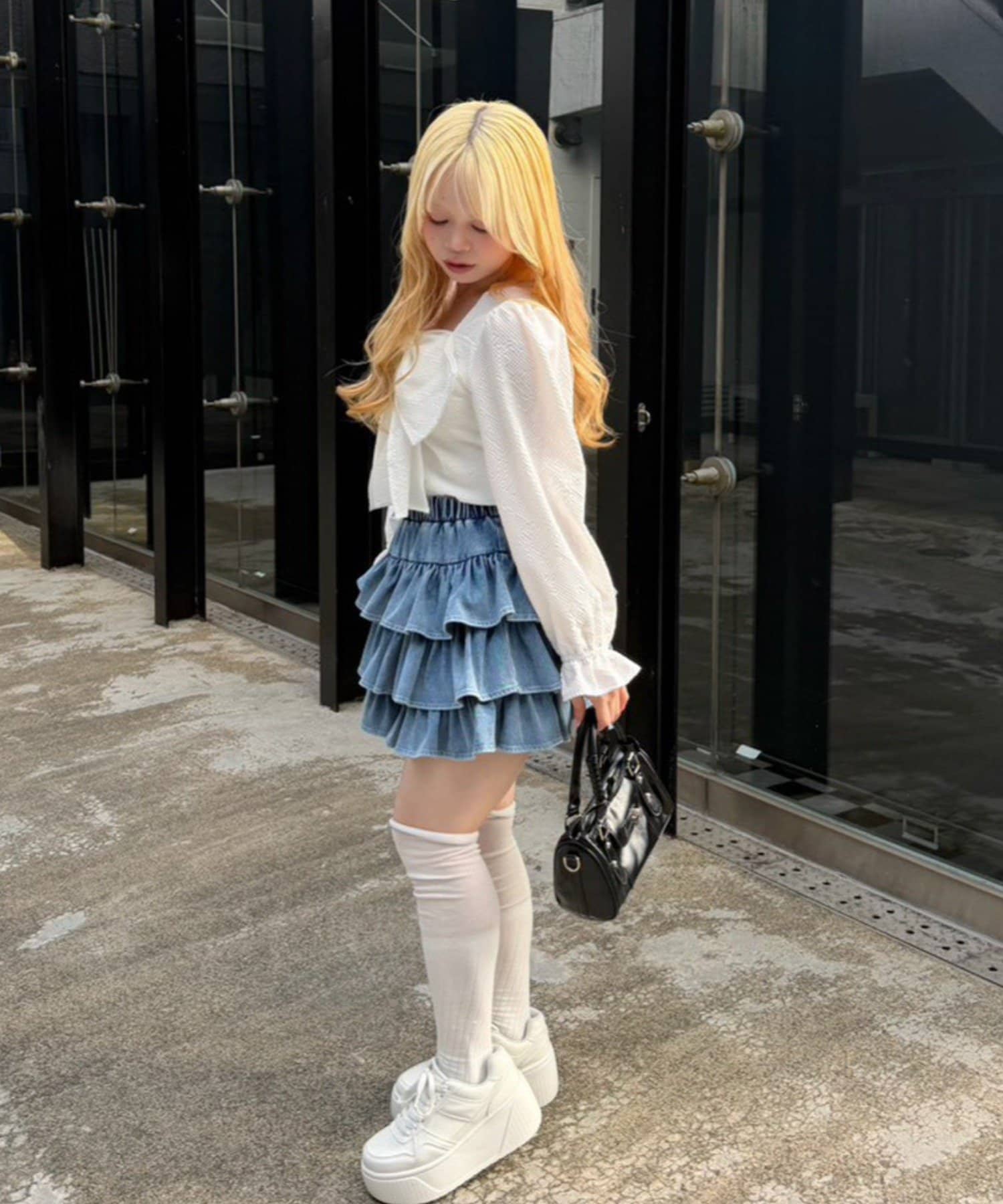 NICE CLAUP / OLIVE des OLIVE OUTLET(ナイスクラップ  / オリーブ デ オリーブ アウトレット) 【ANOTHER BRANCH】ティアードミニスカート