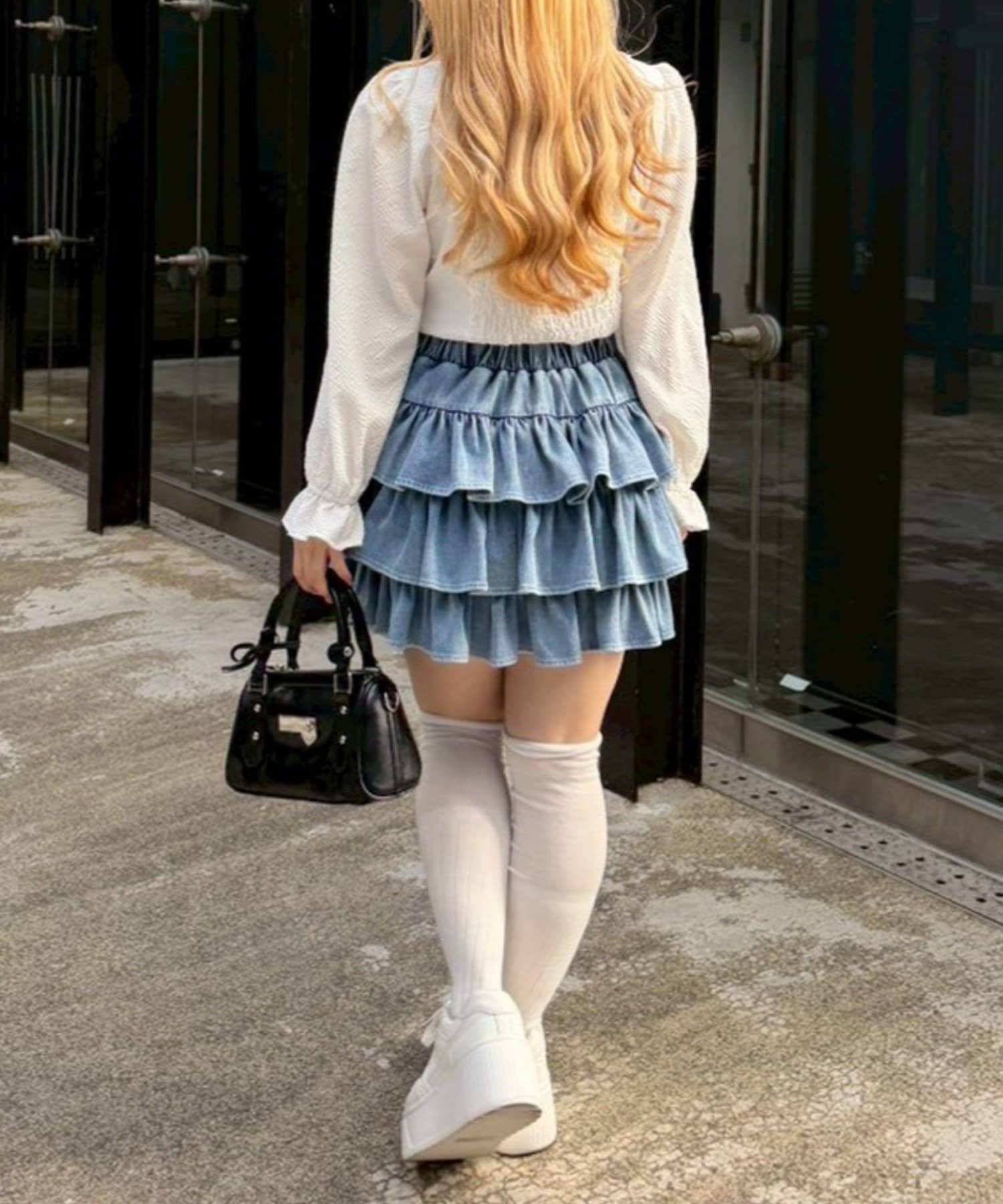 NICE CLAUP / OLIVE des OLIVE OUTLET(ナイスクラップ  / オリーブ デ オリーブ アウトレット) 【ANOTHER BRANCH】ティアードミニスカート