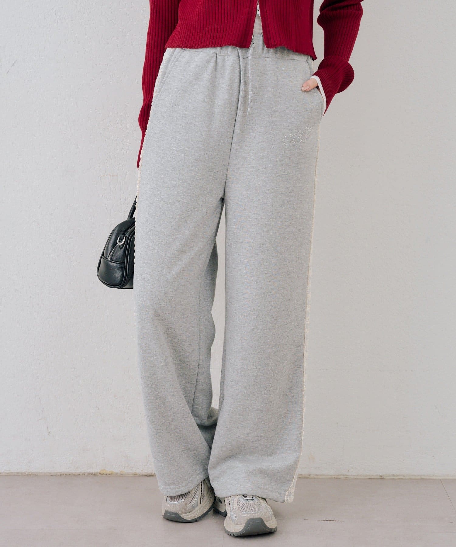 NICE CLAUP / OLIVE des OLIVE OUTLET(ナイスクラップ  / オリーブ デ オリーブ アウトレット) 【Another Branch】レース付スウェットパンツ