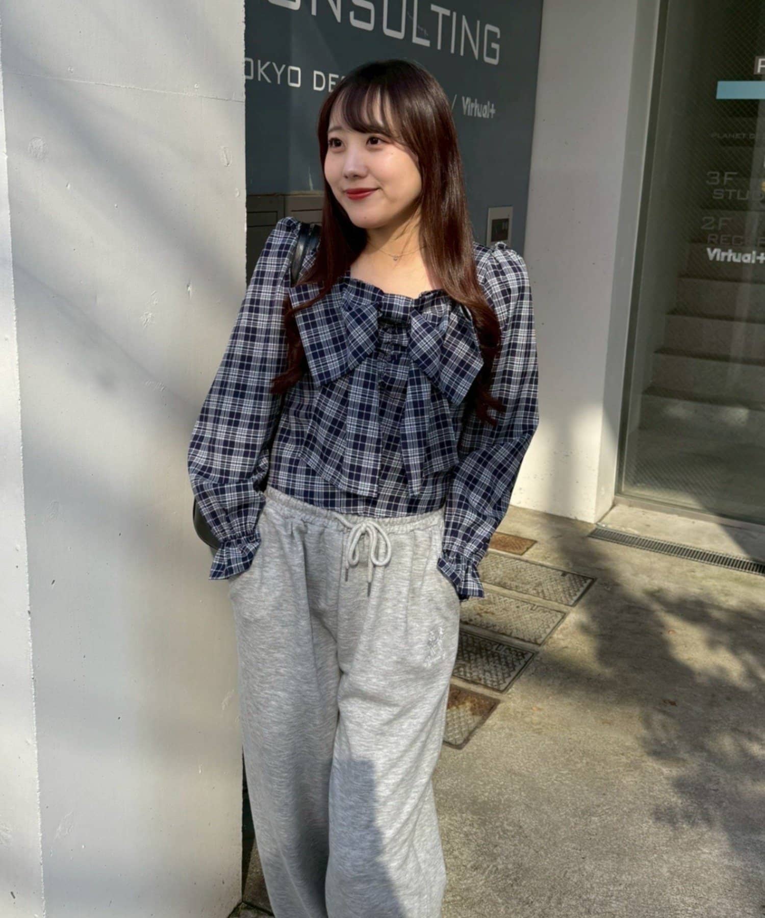 NICE CLAUP / OLIVE des OLIVE OUTLET(ナイスクラップ  / オリーブ デ オリーブ アウトレット) 【RMAF】フロントBIGリボンブラウス