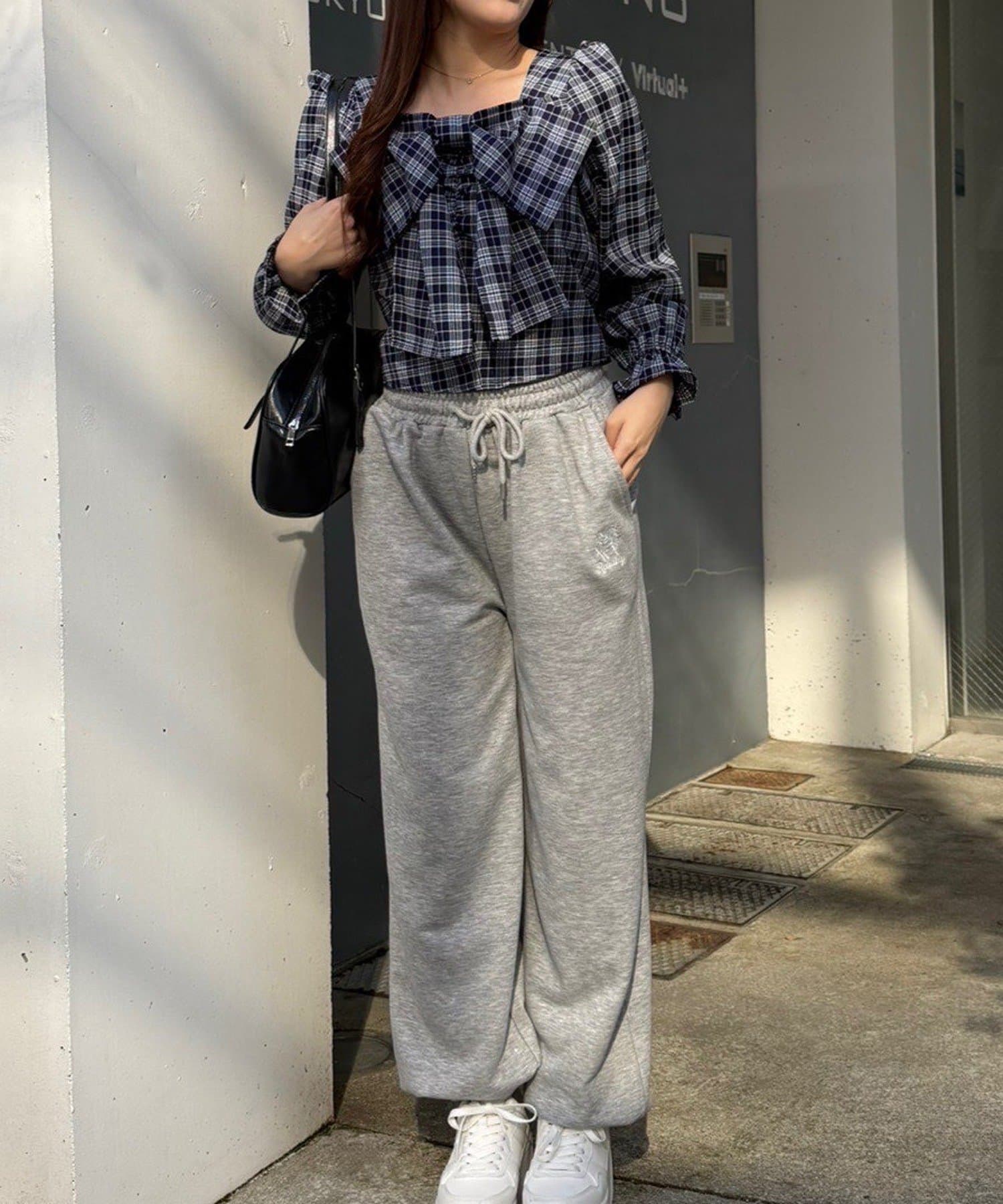 NICE CLAUP / OLIVE des OLIVE OUTLET(ナイスクラップ  / オリーブ デ オリーブ アウトレット) 【RMAF】フロントBIGリボンブラウス