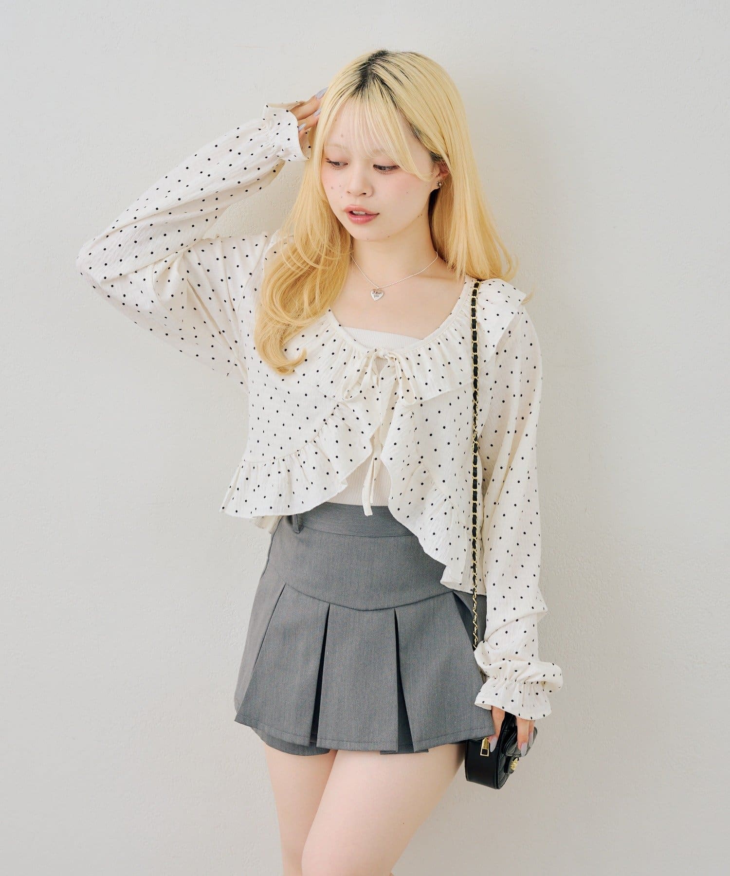 NICE CLAUP / OLIVE des OLIVE OUTLET(ナイスクラップ  / オリーブ デ オリーブ アウトレット) 【ANOTHER】ラッフルボレロカーディガン