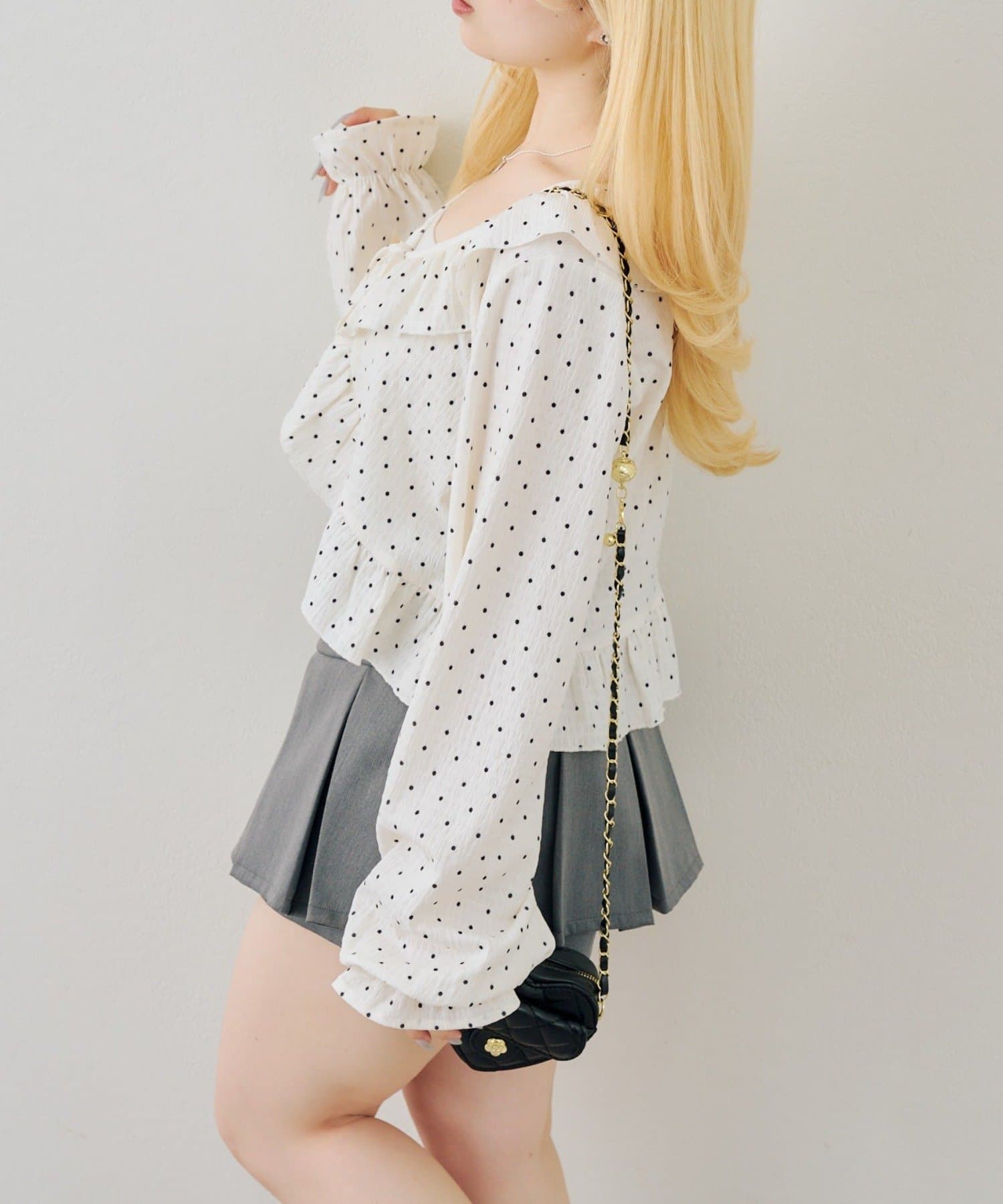 NICE CLAUP / OLIVE des OLIVE OUTLET(ナイスクラップ  / オリーブ デ オリーブ アウトレット) 【ANOTHER】ラッフルボレロカーディガン