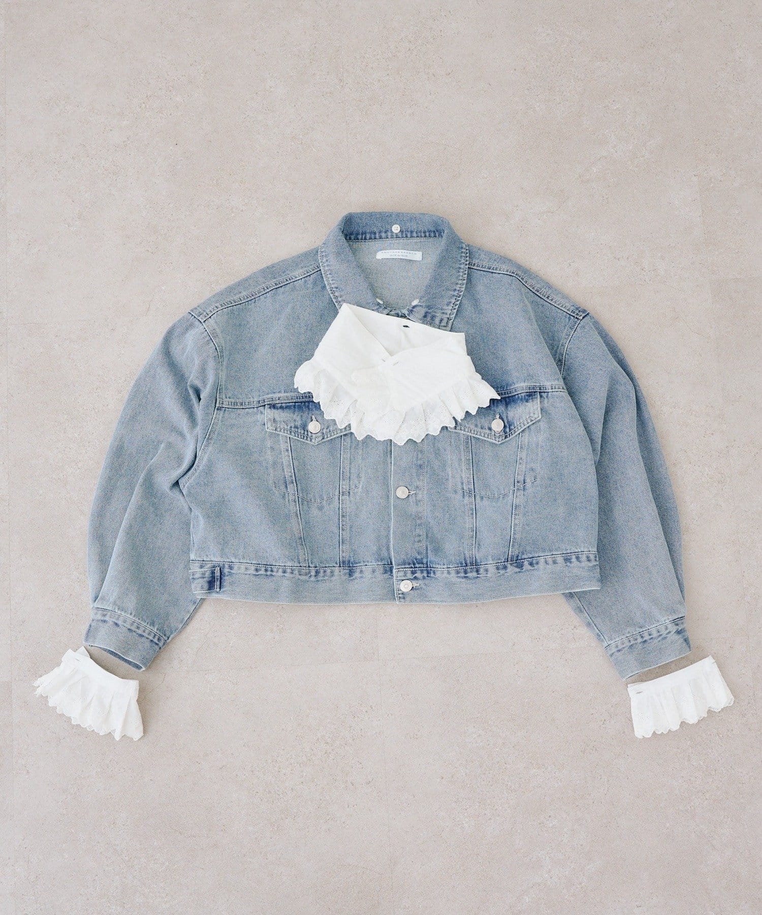 NICE CLAUP / OLIVE des OLIVE OUTLET(ナイスクラップ  / オリーブ デ オリーブ アウトレット) 【RMAF】レース取り外し可能！BIG衿Gジャン