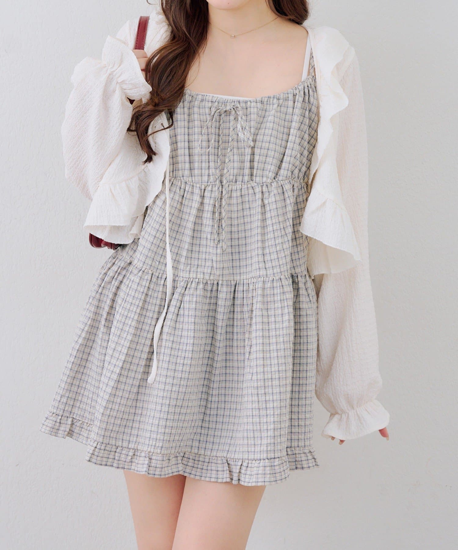 NICE CLAUP / OLIVE des OLIVE OUTLET(ナイスクラップ  / オリーブ デ オリーブ アウトレット) 【RMAF】ティアードチュニックワンピース