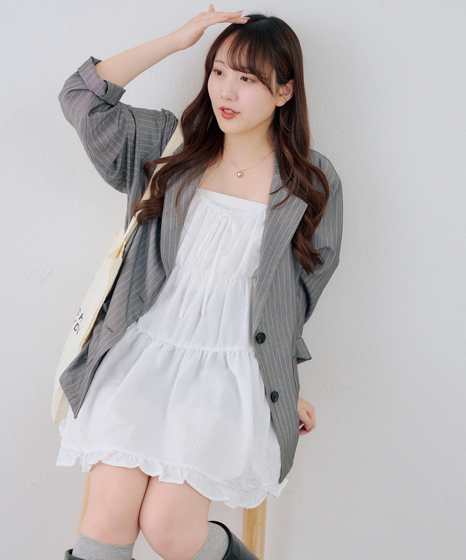 NICE CLAUP / OLIVE des OLIVE OUTLET(ナイスクラップ  / オリーブ デ オリーブ アウトレット) 【RMAF】ティアードチュニックワンピース