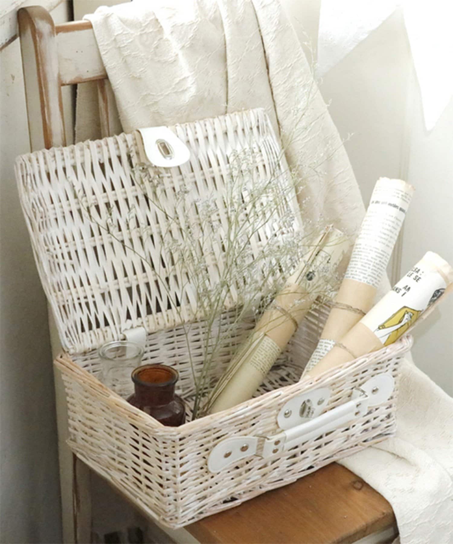 salut!(サリュ) 《WEB限定再入荷》ホワイトトランクバスケット