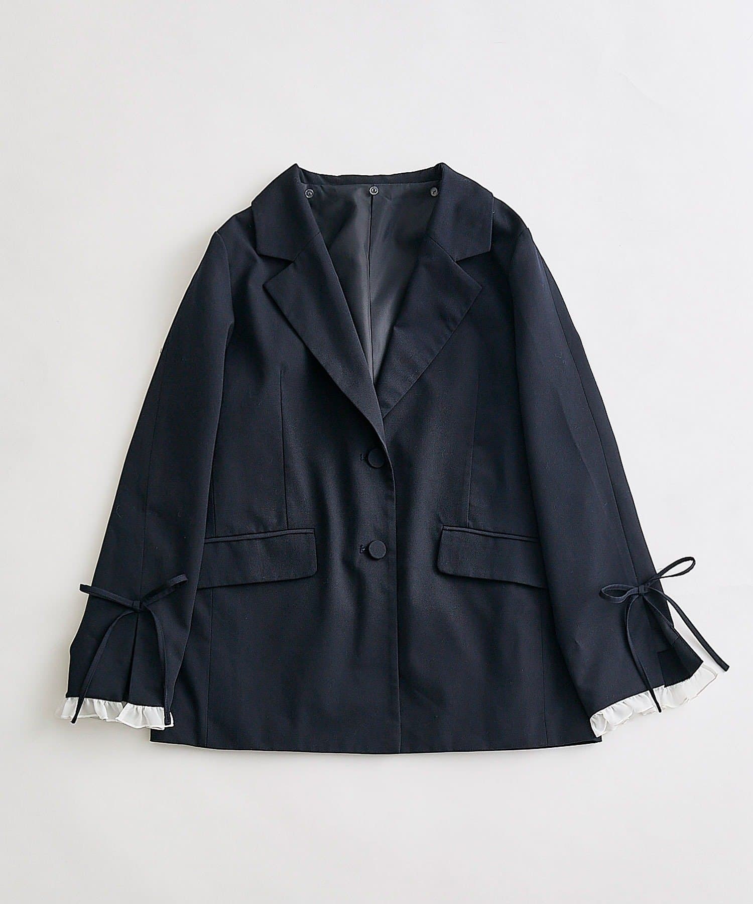 OLIVE des OLIVE(オリーブ デ オリーブ) レース衿ゆるたぽテーラードジャケット