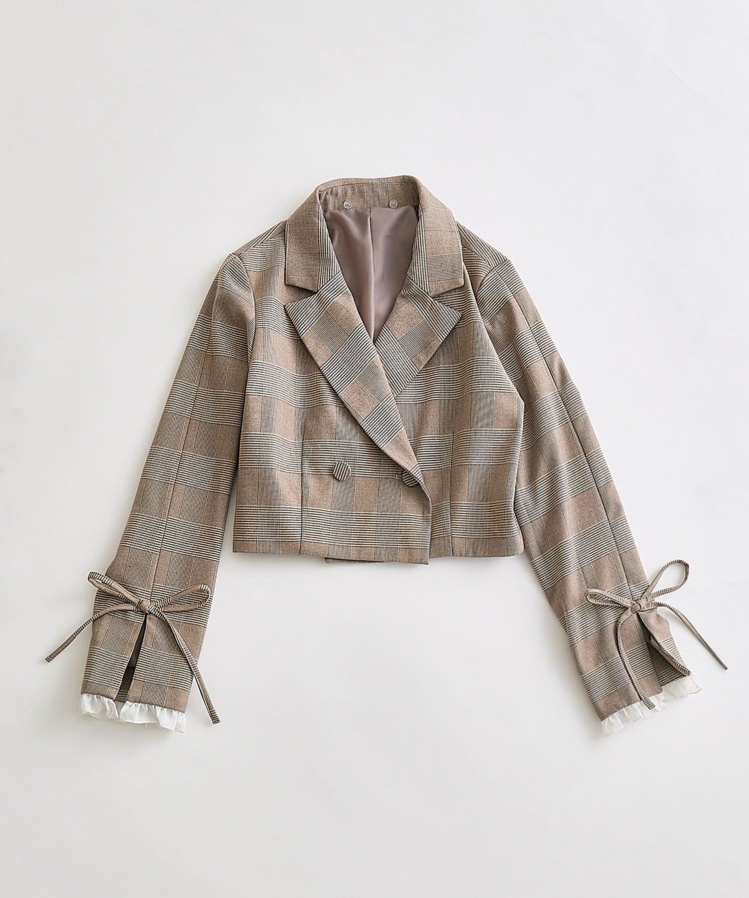 OLIVE des OLIVE(オリーブ デ オリーブ) レース衿ショート丈テーラードジャケット