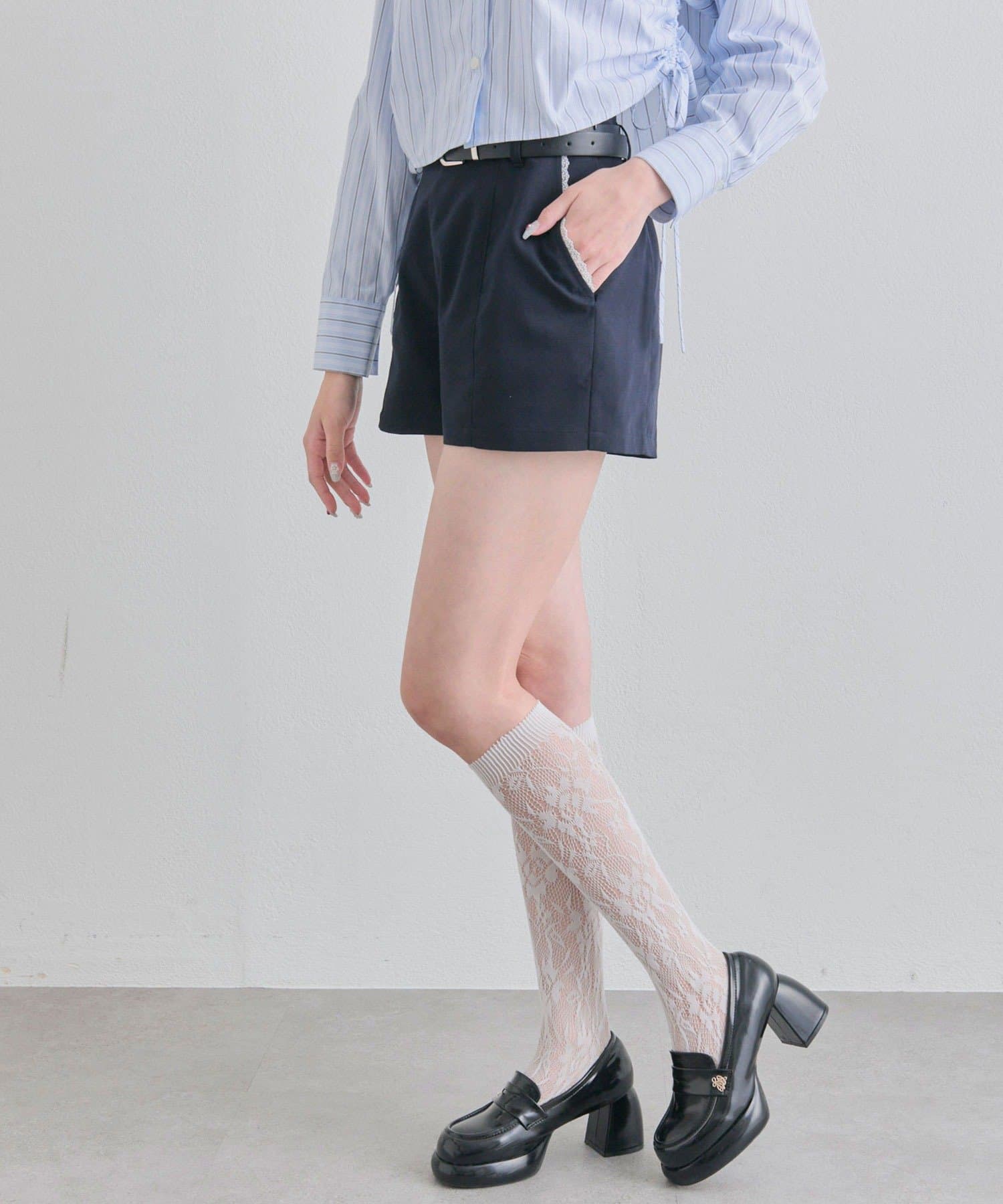 OLIVE des OLIVE(オリーブ デ オリーブ) ベルト付きショートパンツ