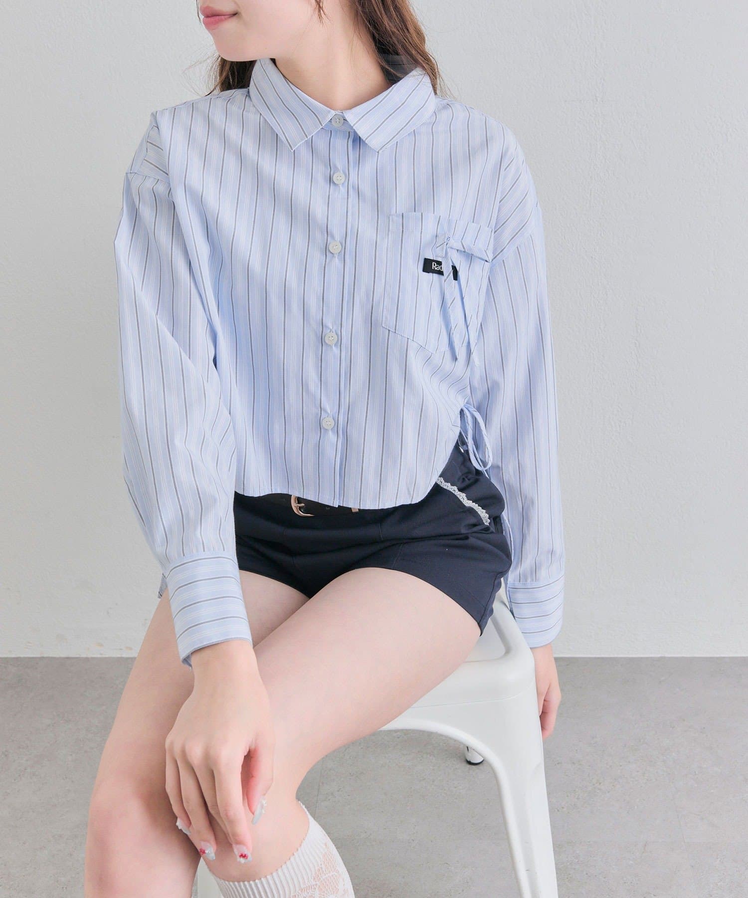 OLIVE des OLIVE(オリーブ デ オリーブ) タグ付きショートシャツ