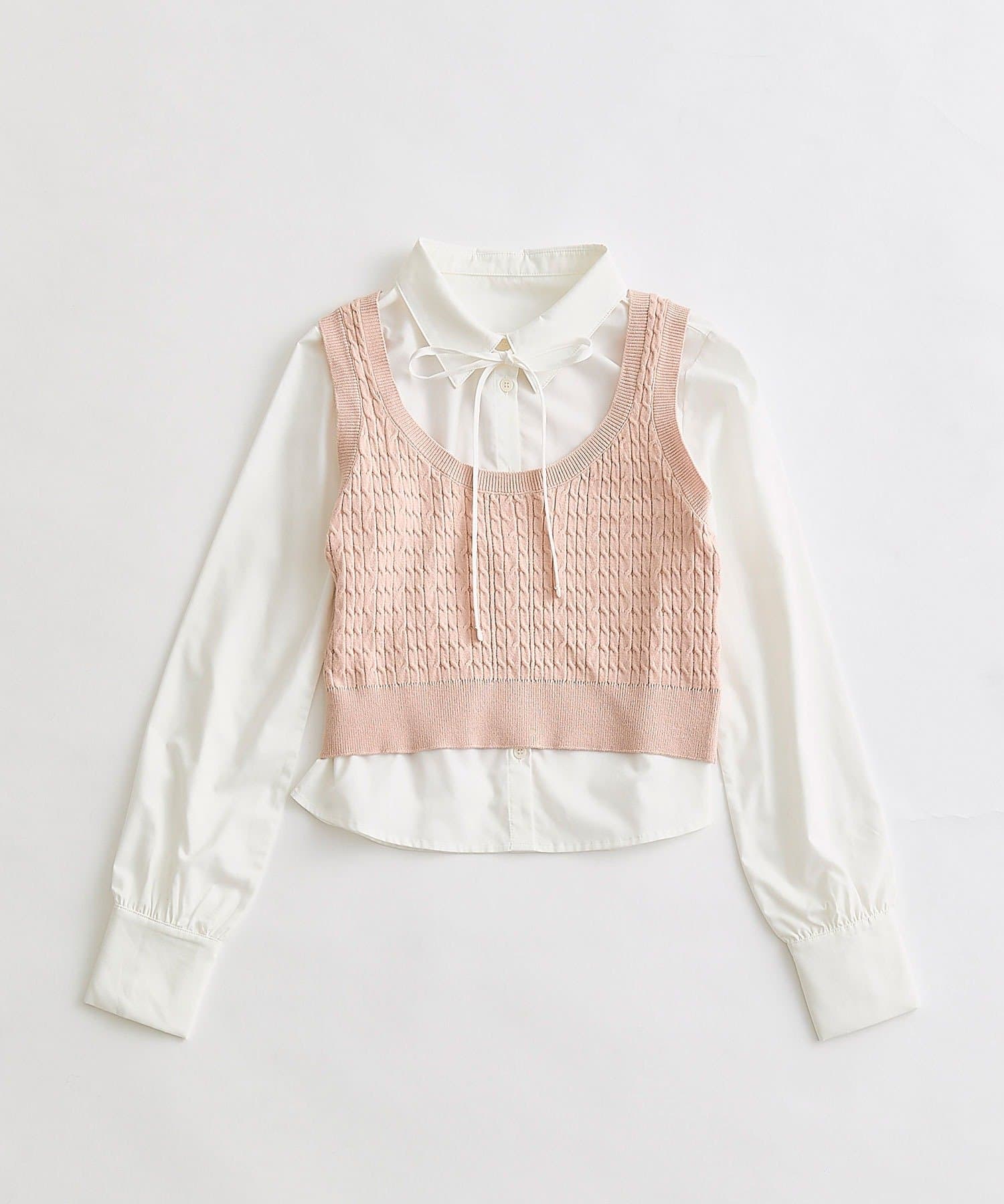 OLIVE des OLIVE(オリーブ デ オリーブ) ベスト+シャツセット