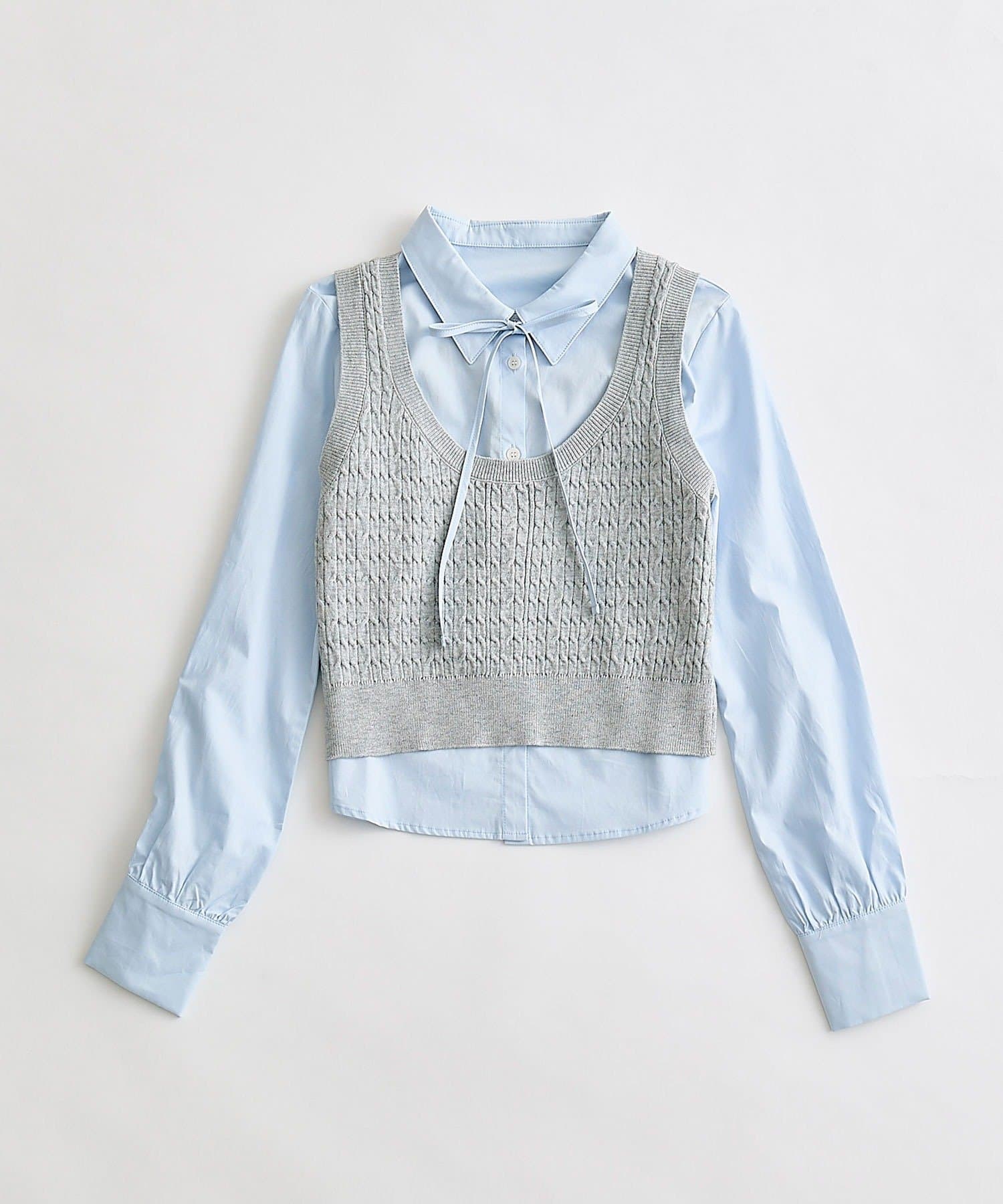 OLIVE des OLIVE(オリーブ デ オリーブ) ベスト+シャツセット