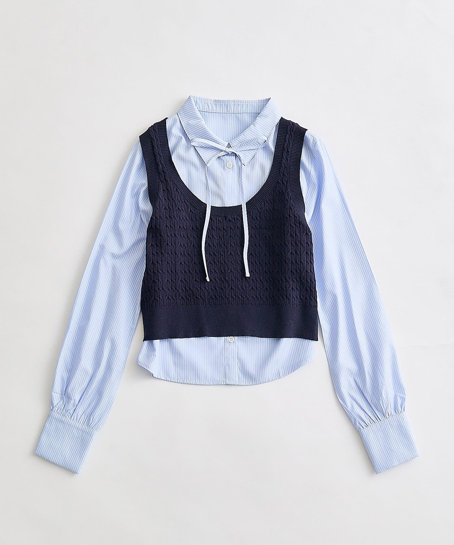 OLIVE des OLIVE(オリーブ デ オリーブ) ベスト+シャツセット