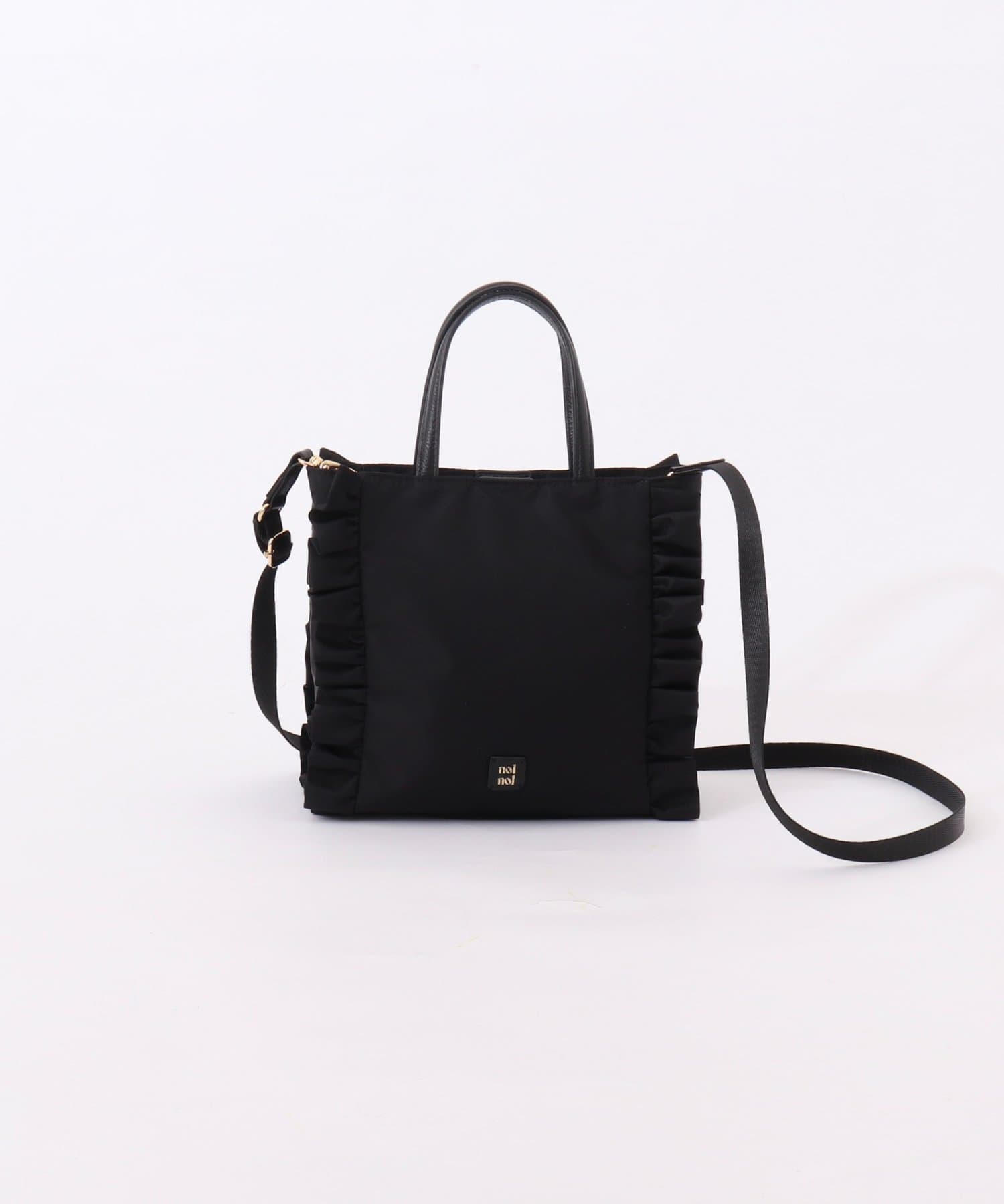 NOLLEY'S(ノーリーズ) 【nolnol/ノルノル】ナイロンフリルミニトートバッグ