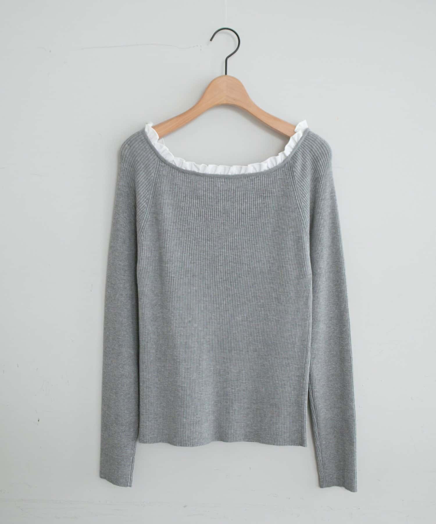 DISCOAT(ディスコート) 【umm.】衿フリルカーディガン