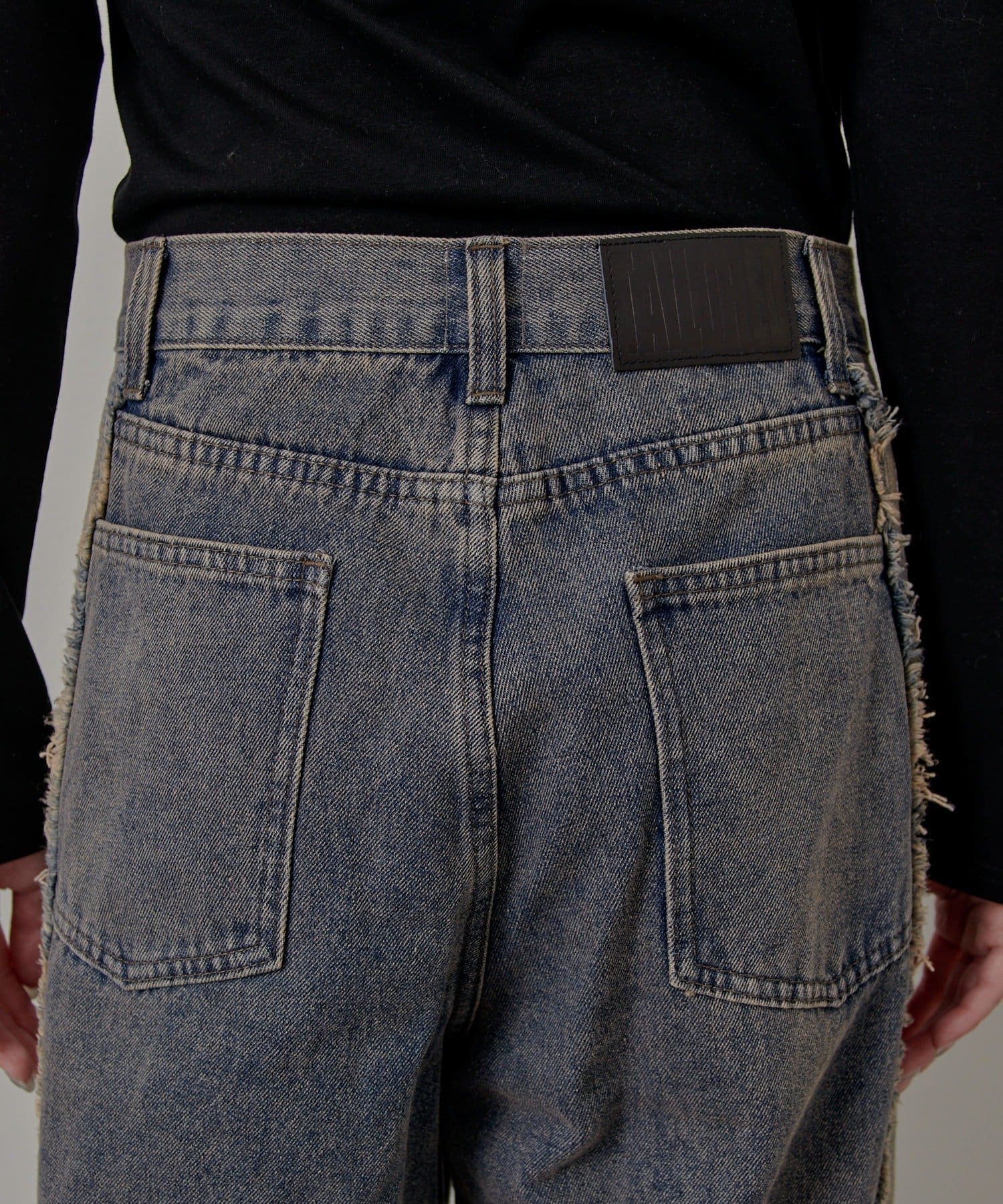 mline(エムライン) [mline]サイドフリンジデニム