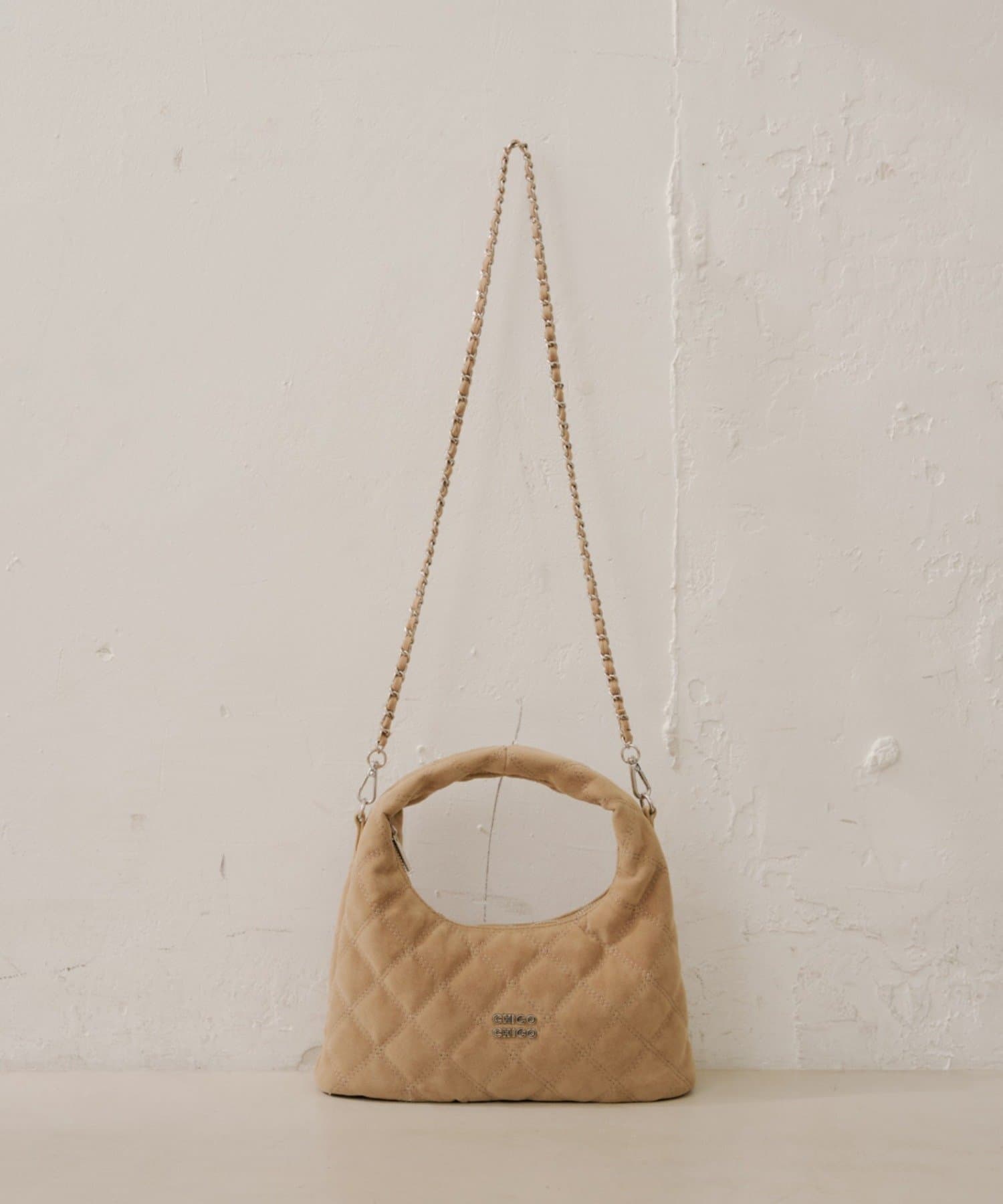 Chico(チコ) 【なごみゆ企画】キルティングラウンドショルダーバッグ