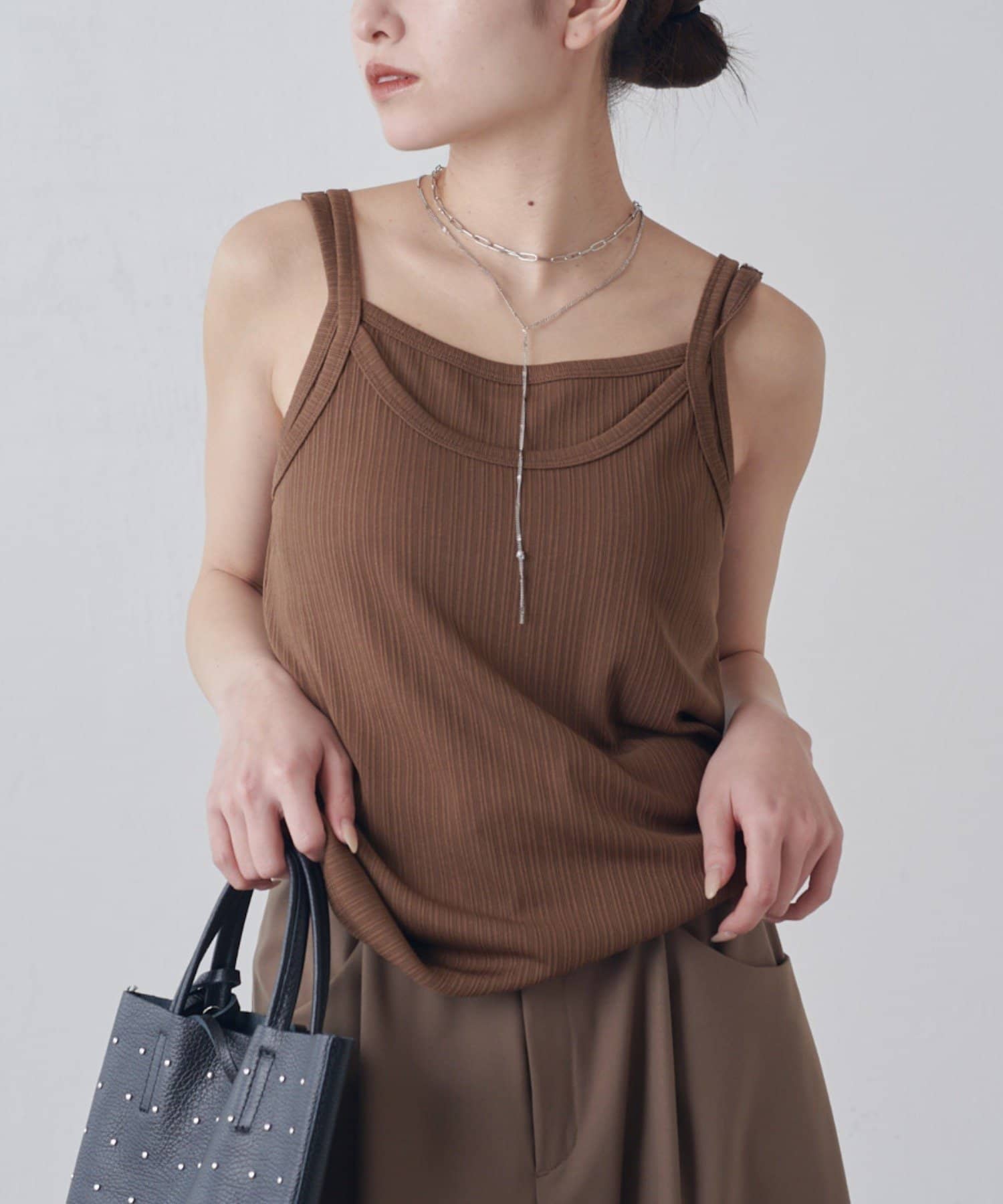 Lui's(ルイス) レイヤード風カップ付きタンクトップ