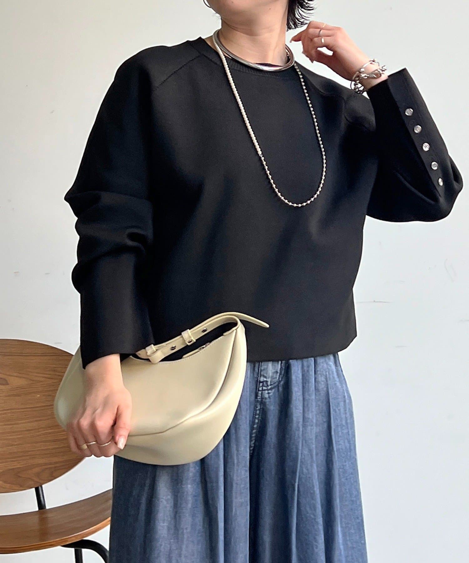 un dix cors(アンディコール) ランタンスリーブニット