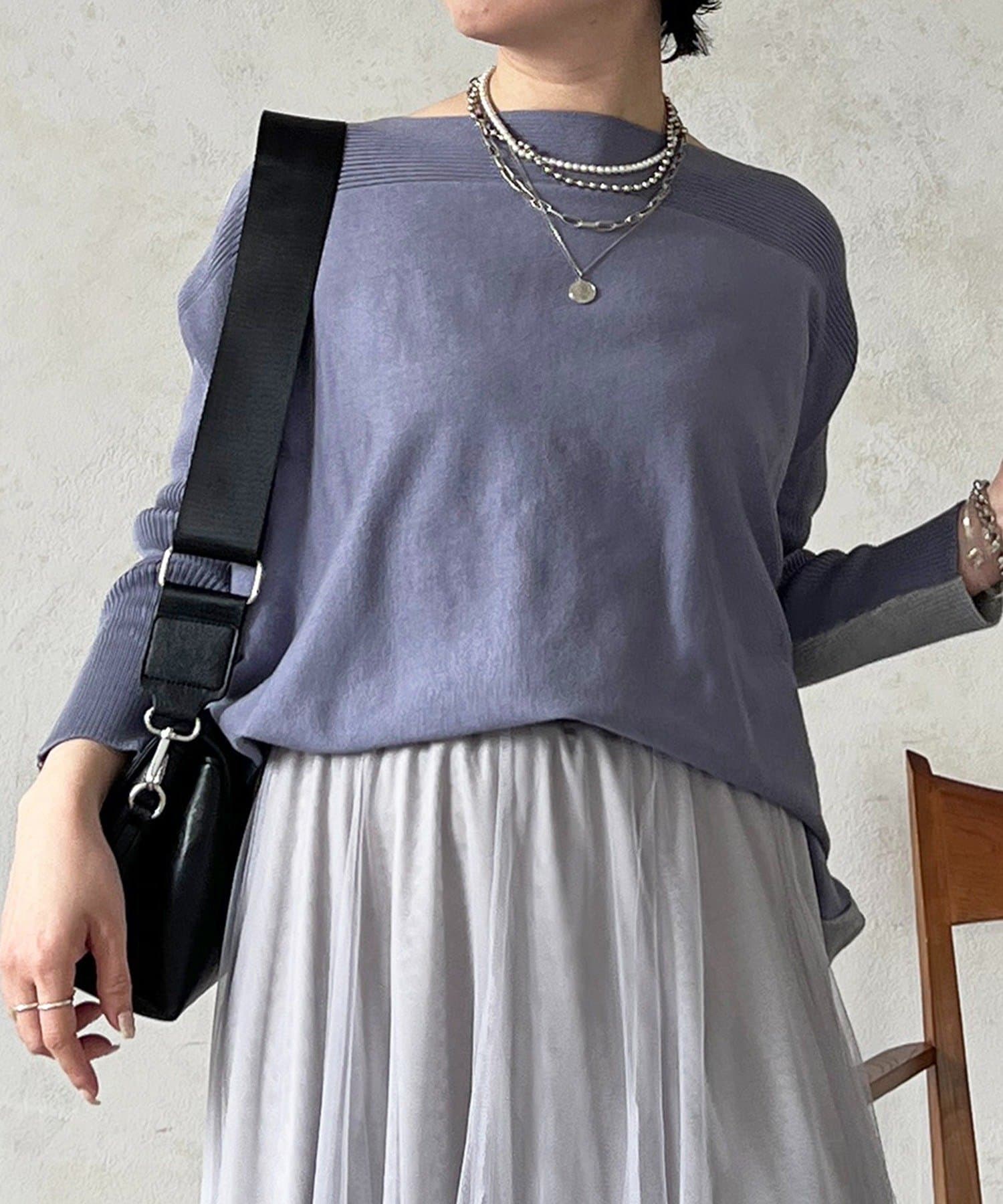 un dix cors(アンディコール) バイカラーニットプルオーバー