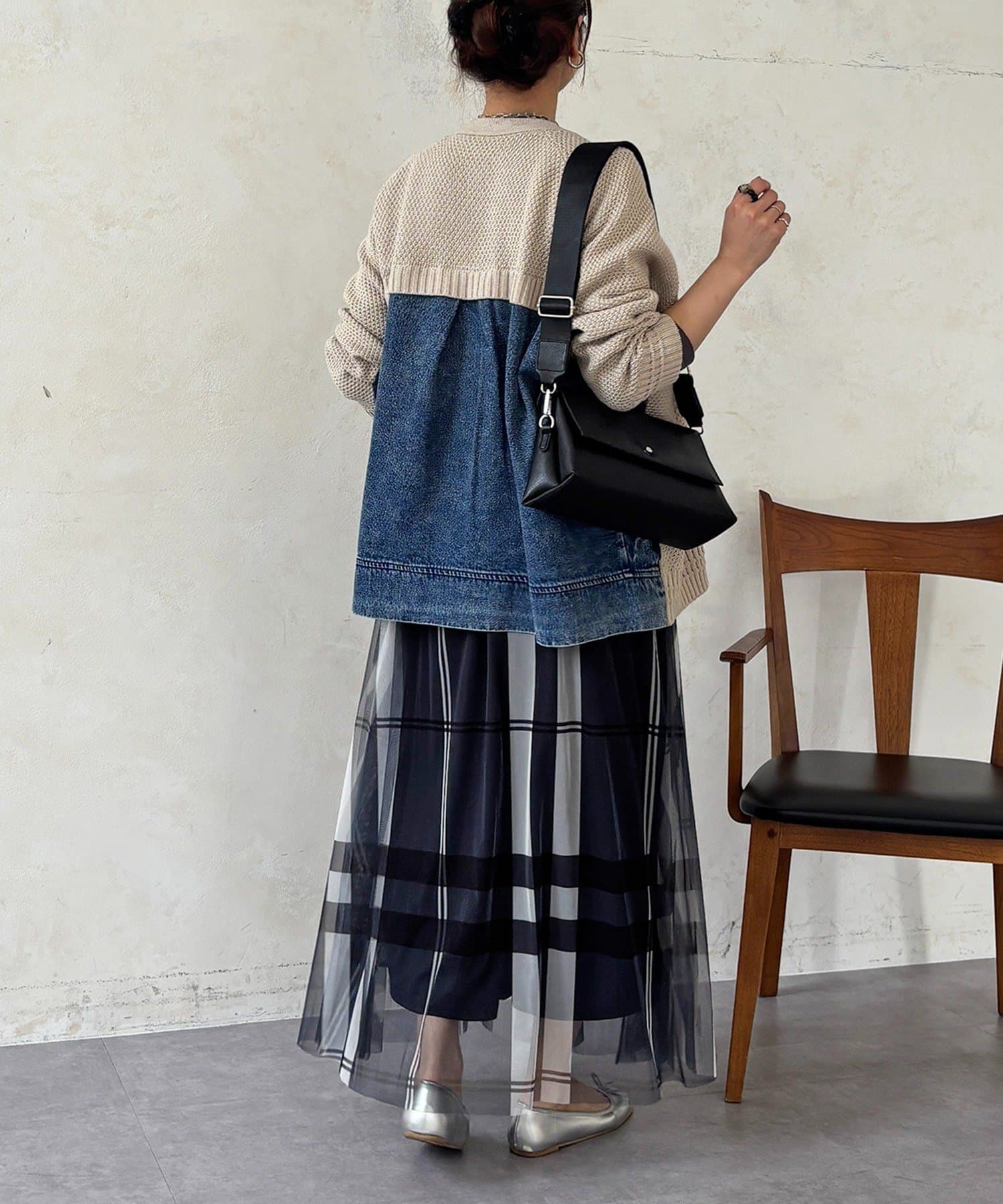 un dix cors(アンディコール) チュールパネルスカート