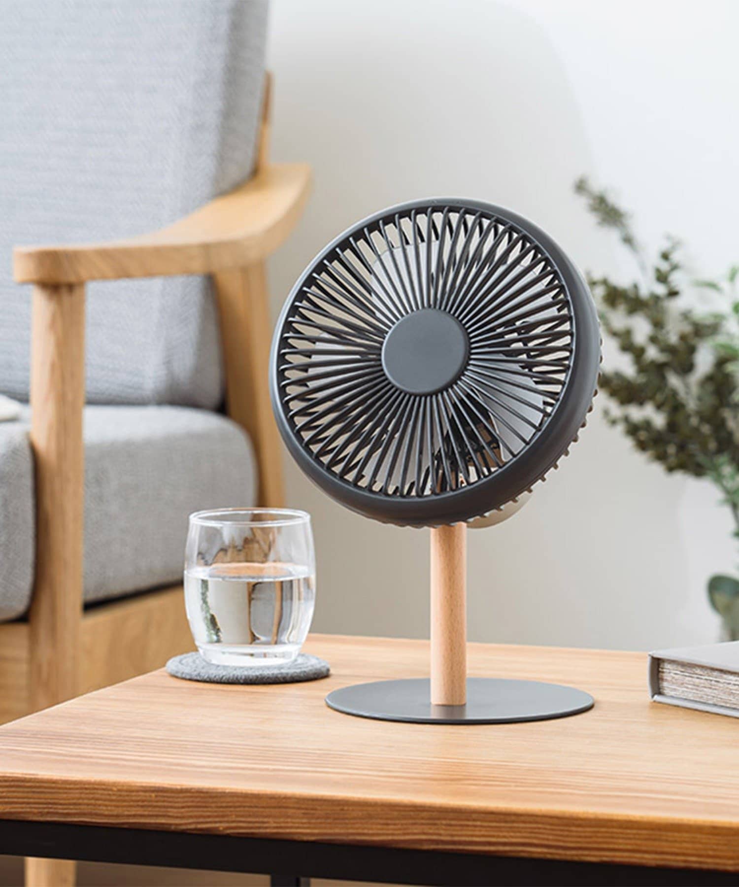 BIRTHDAY BAR(バースデイバー) 〈風量3段階〉ミニリビングファン LEDライト付　デスク・吊り下げ 2WAY仕様