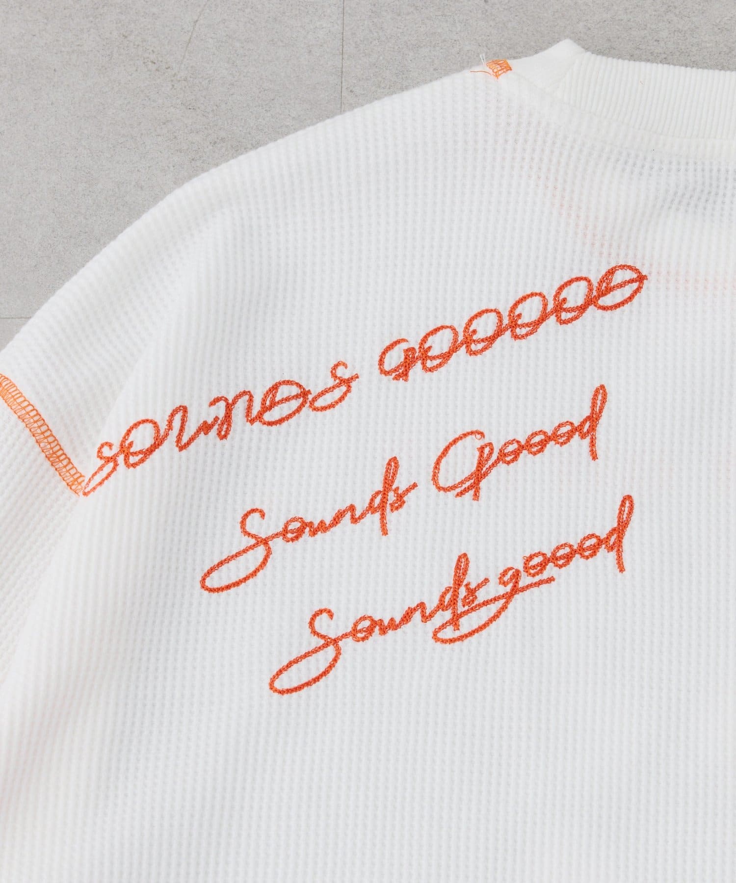 CIAOPANIC TYPY(チャオパニックティピー) 【SOUNDS GOOOOD】DOG総柄刺繍プリントワッフルロンTEE