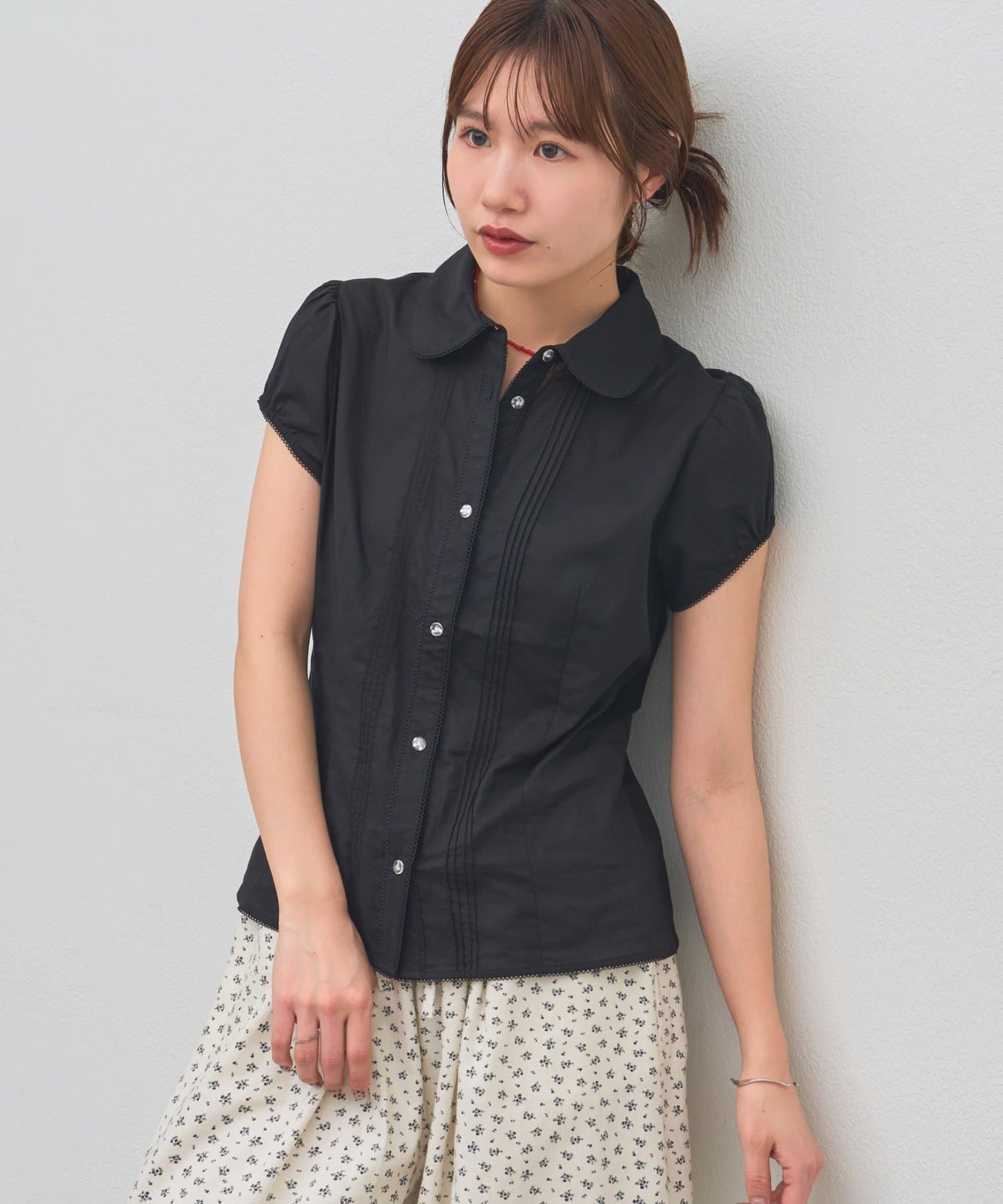 DISCOAT(ディスコート) 【umm.】ピコレース半袖ブラウス