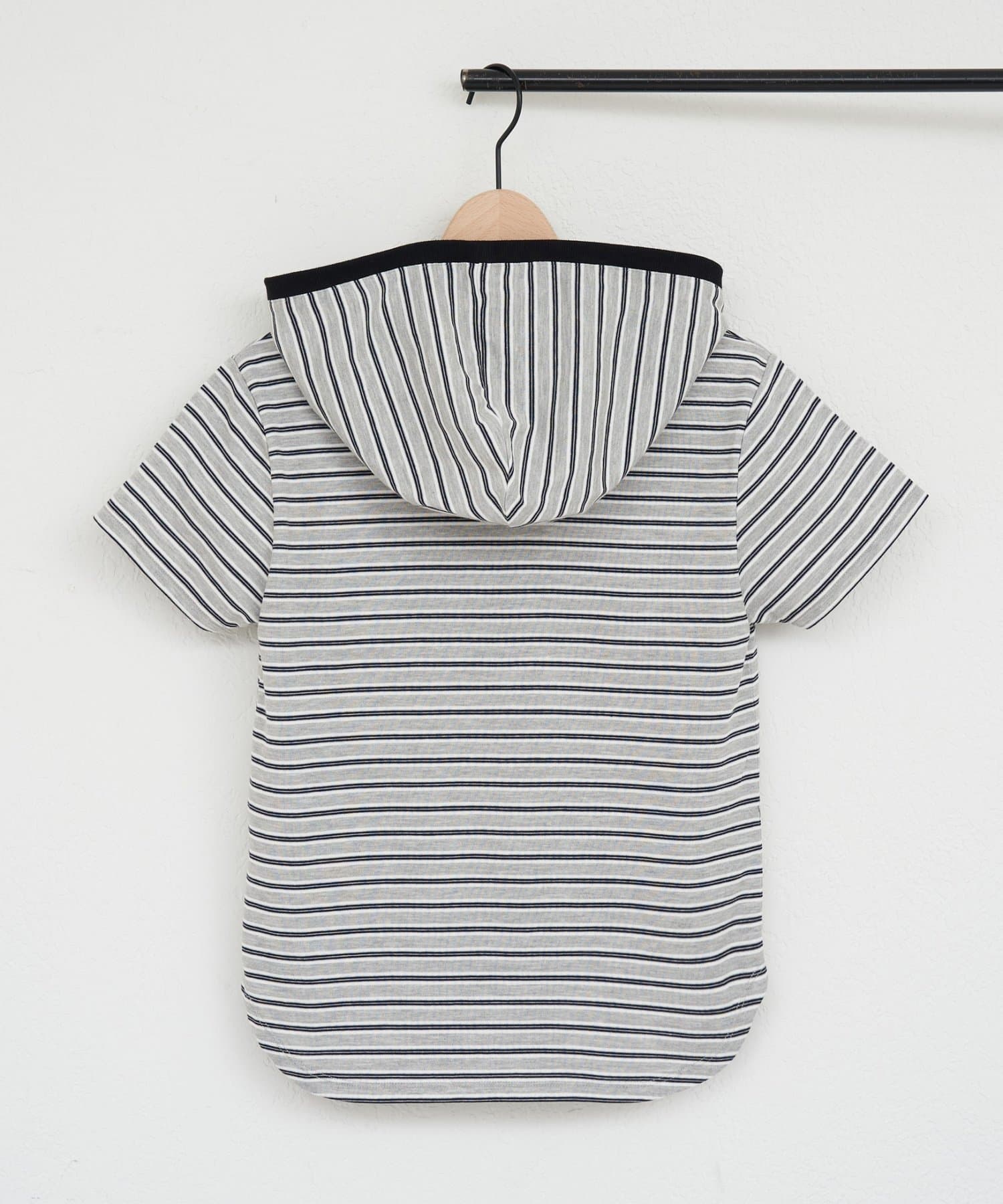 DISCOAT(ディスコート) 【umm.】マルチボーダーフードTシャツ