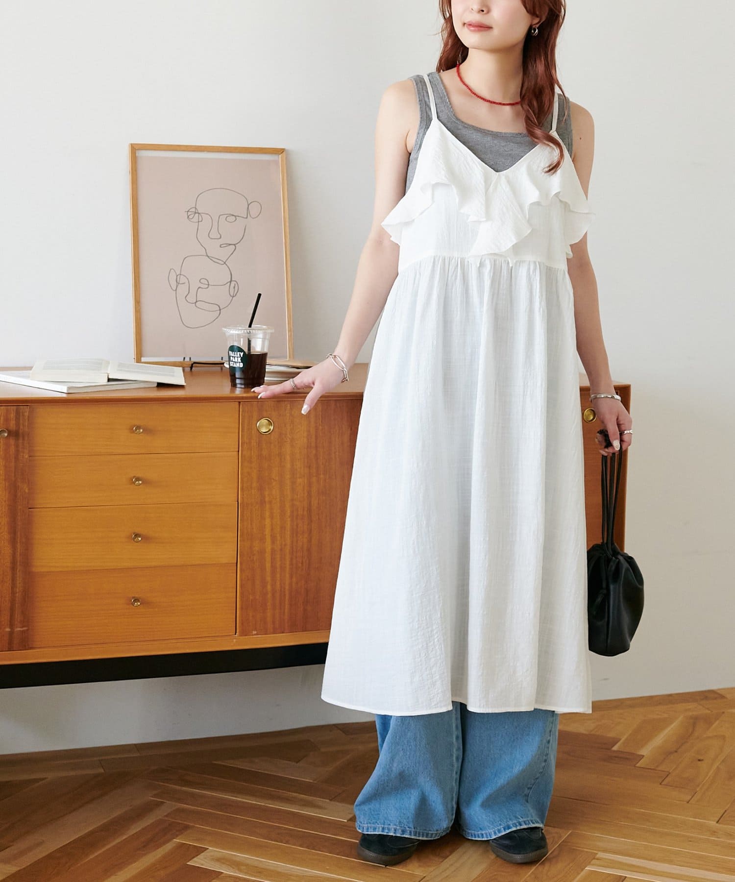 DISCOAT(ディスコート) 【WEB限定】フリルキャミチュニック