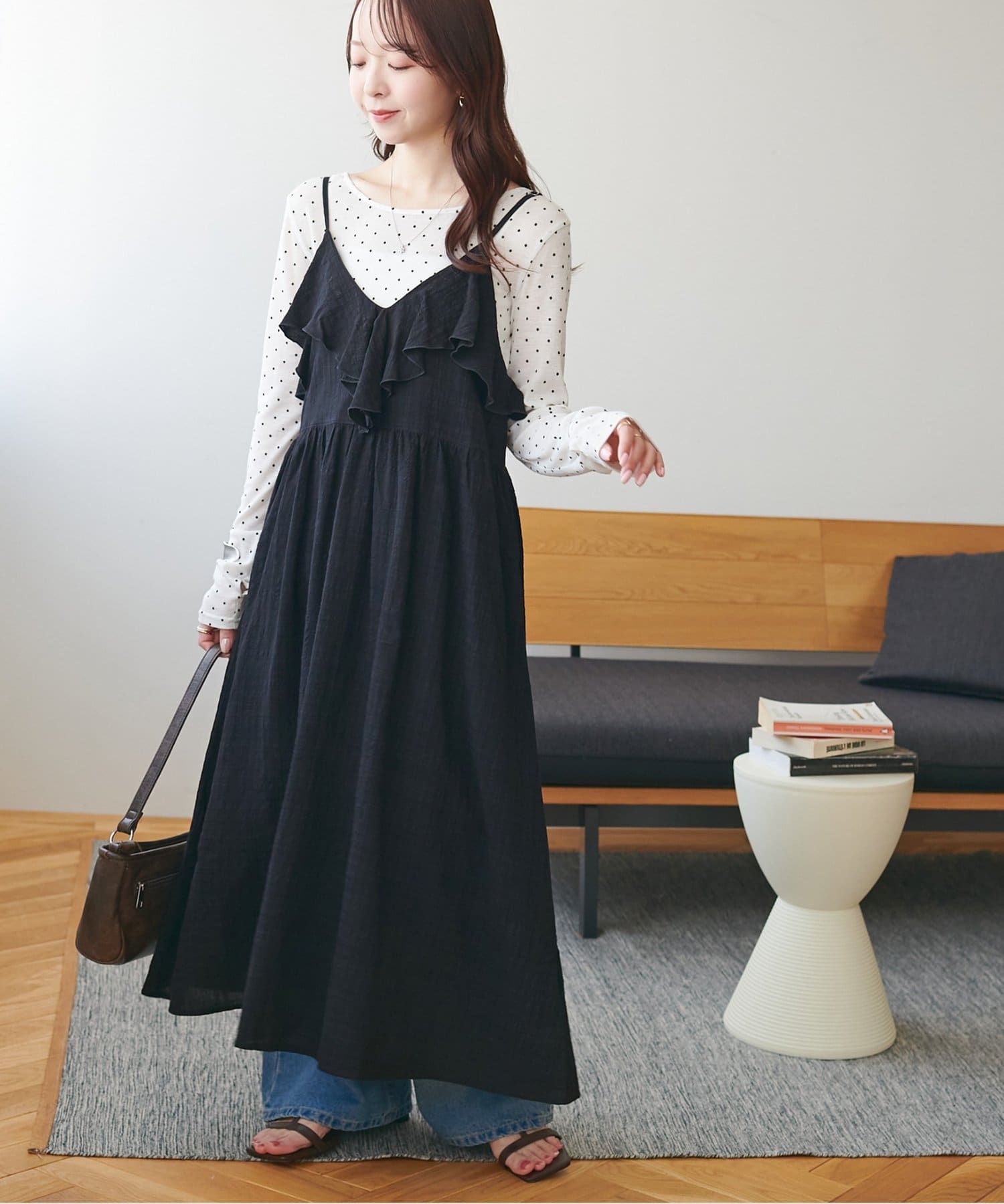 DISCOAT(ディスコート) 【WEB限定】フリルキャミチュニック