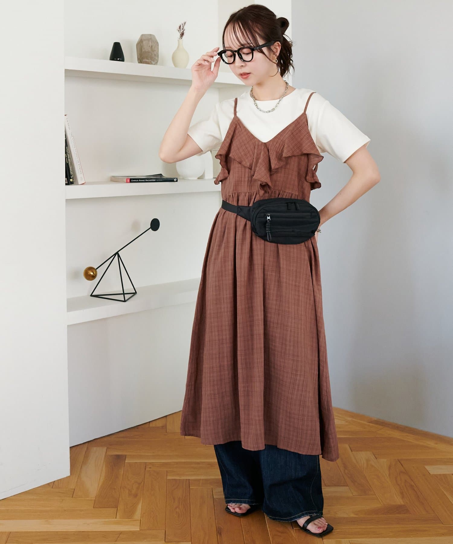 DISCOAT(ディスコート) 【WEB限定】フリルキャミチュニック