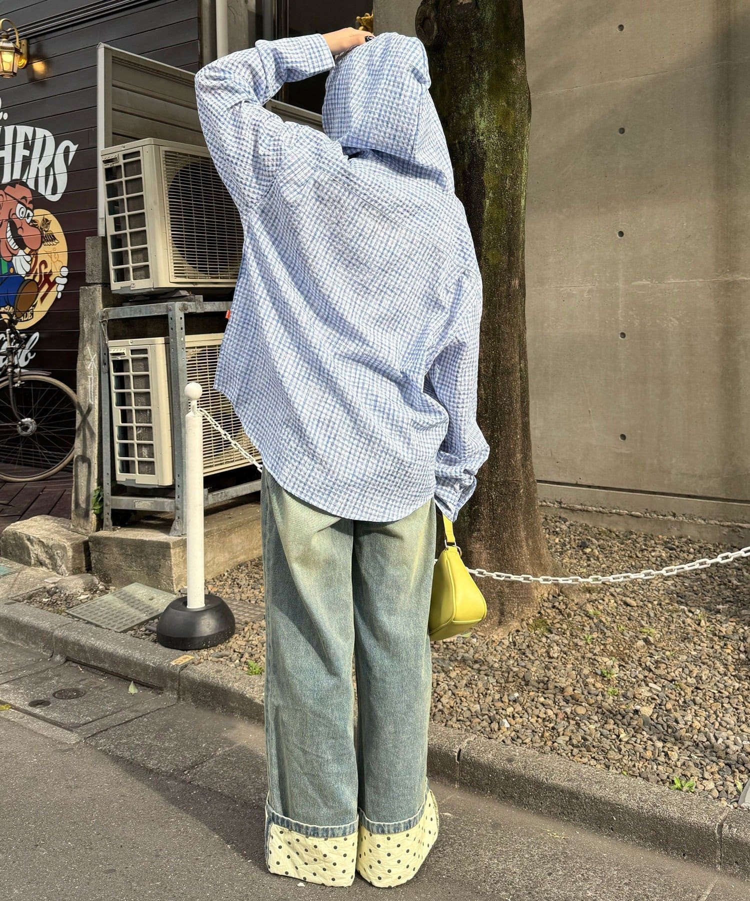 CIAOPANIC(チャオパニック) 【♡15で1500円OFFクーポン！？】チェックサッカー フードシャツ