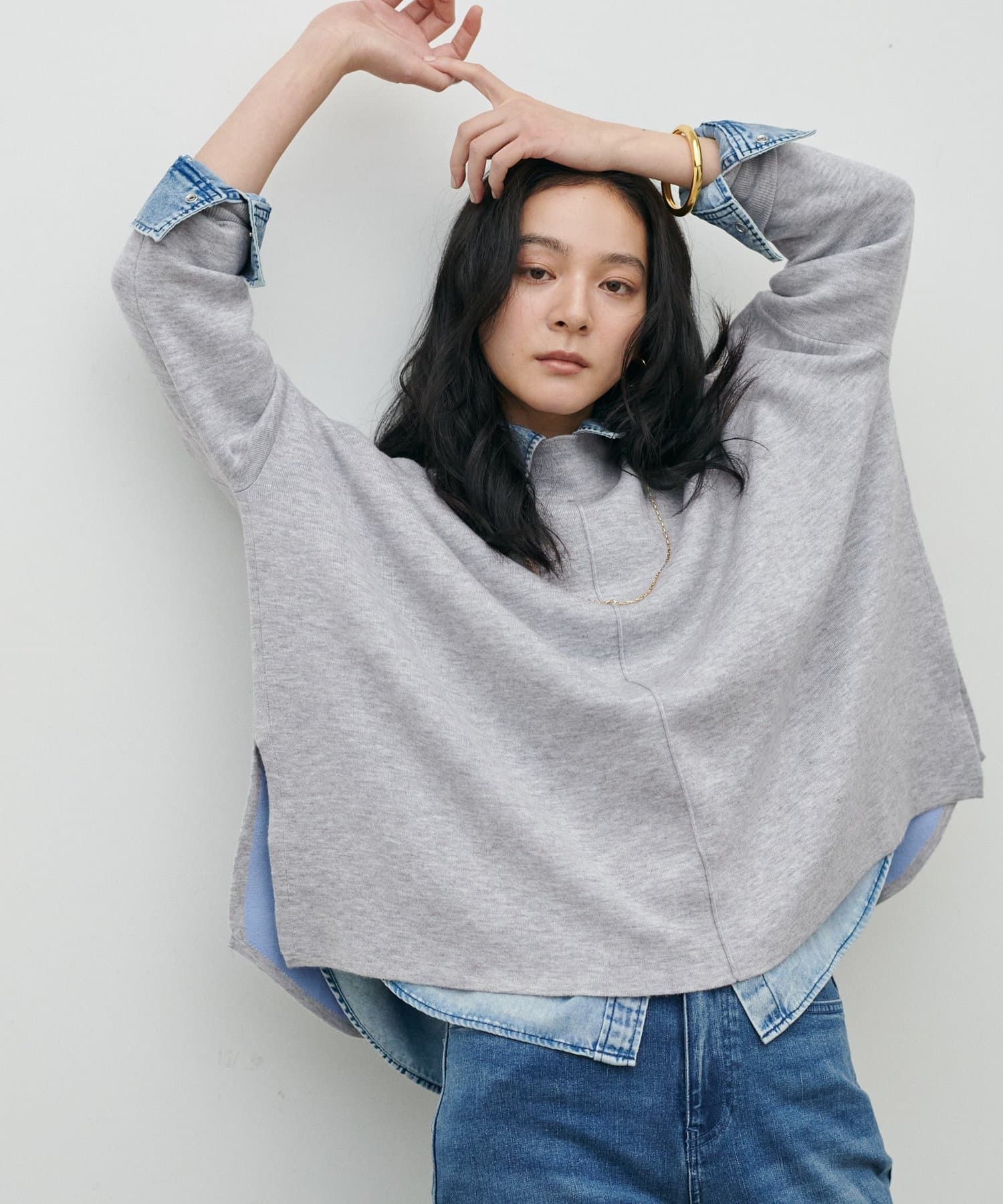 LARUTA(ラルータ) Wフェイス接結リバーシブルニットプルオーバー